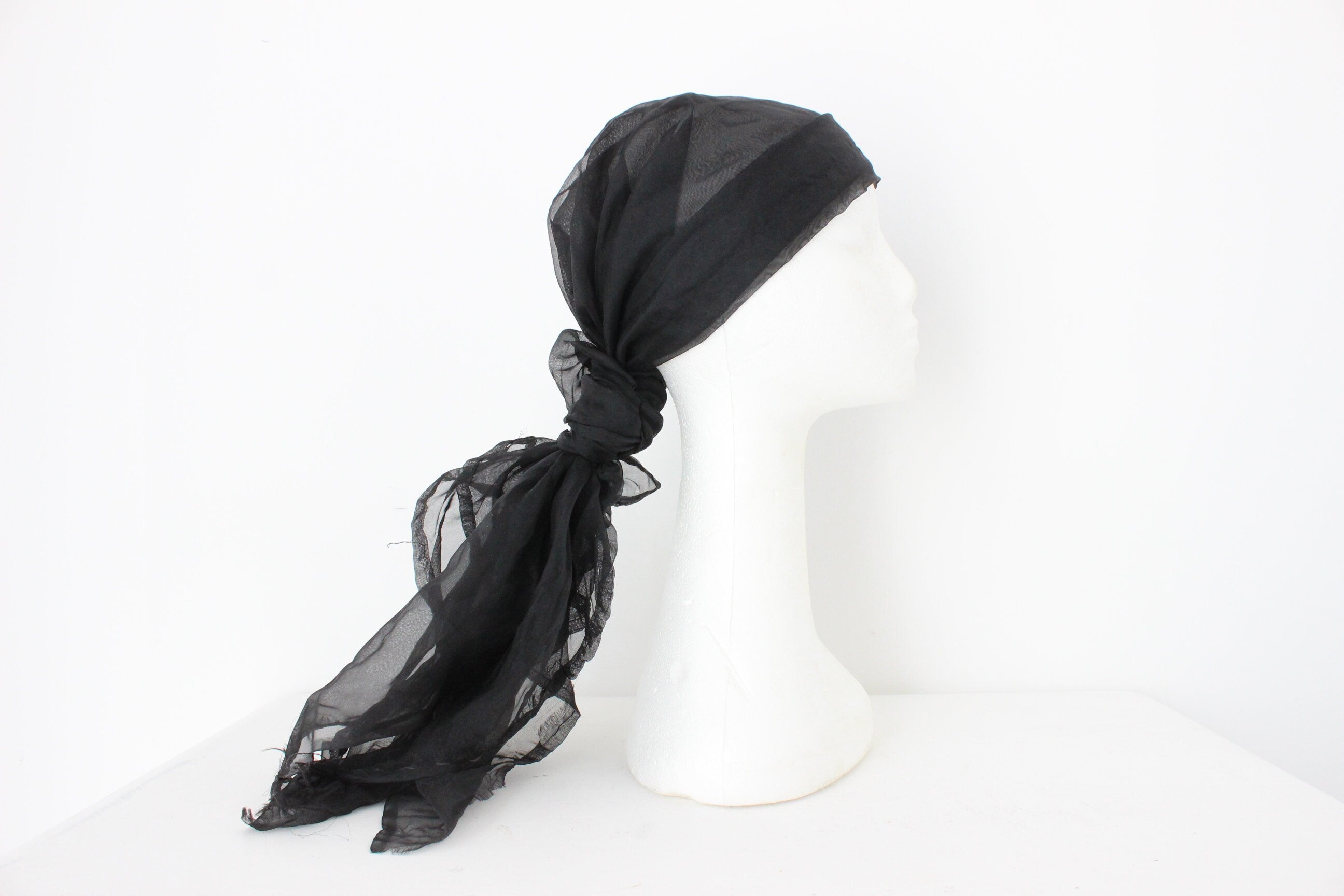 Sheer Organza Square Scarf