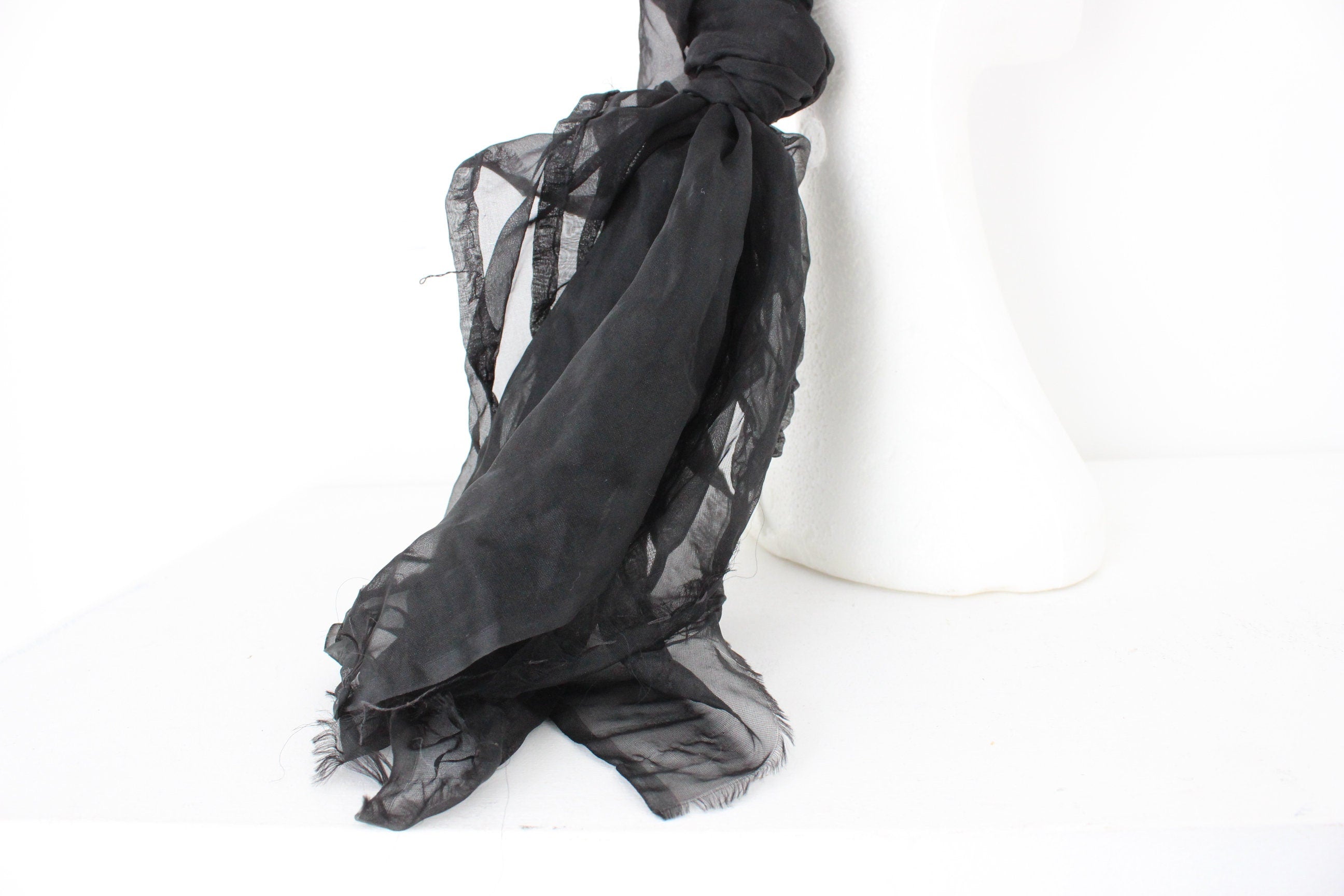 Sheer Organza Square Scarf