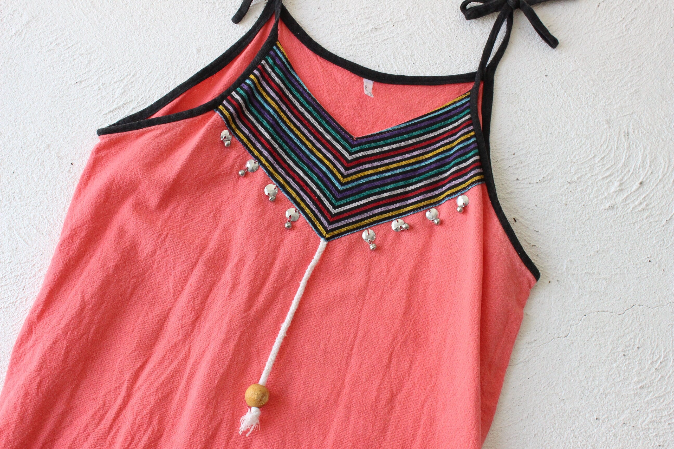90s Thai Cotton Neon Bright Beach Smock