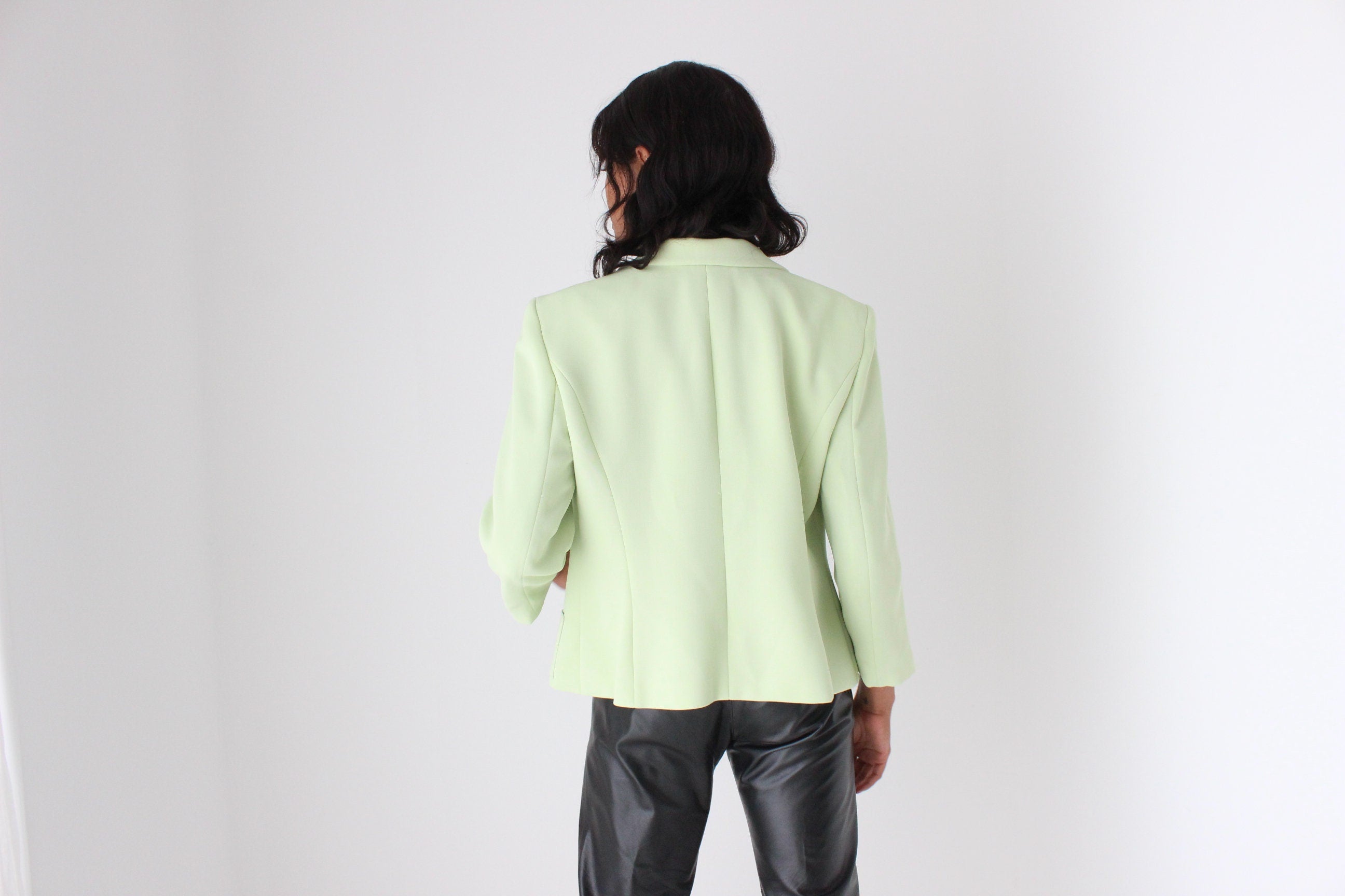 80s Cropped Lime Boxy Blazer