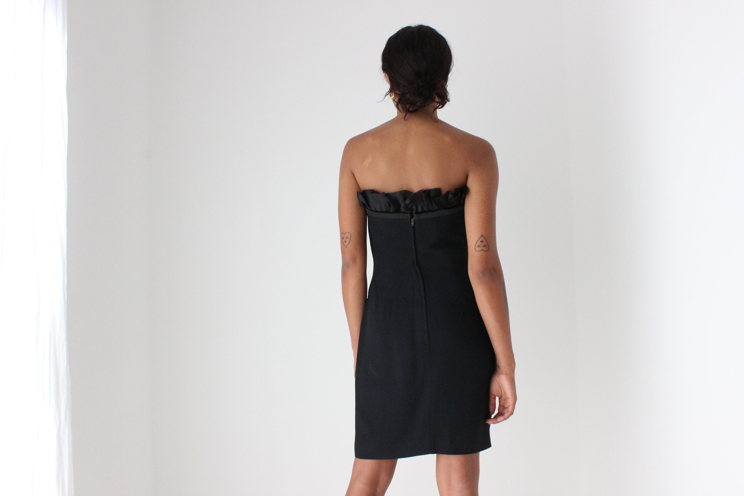90s Alberta Ferretti Sculptural Organza Ruffle Mini