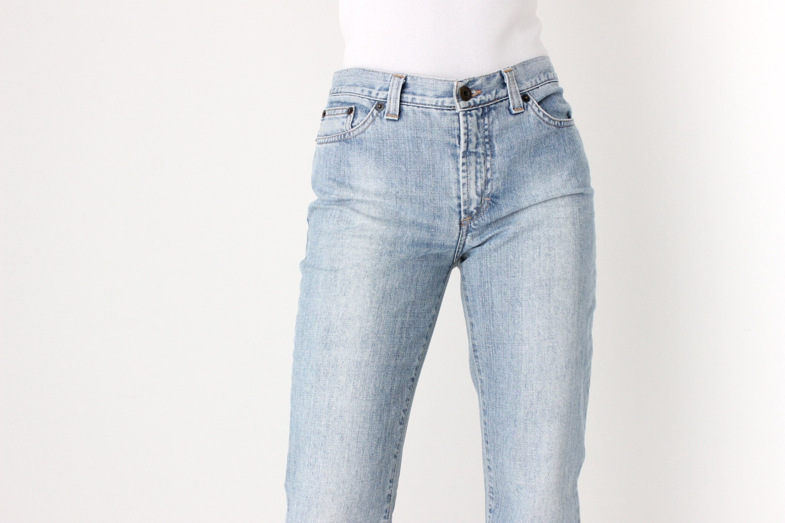 Dolce & Gabbana 2000s Lightwash Flared Jeans w/ Pocket Shadows