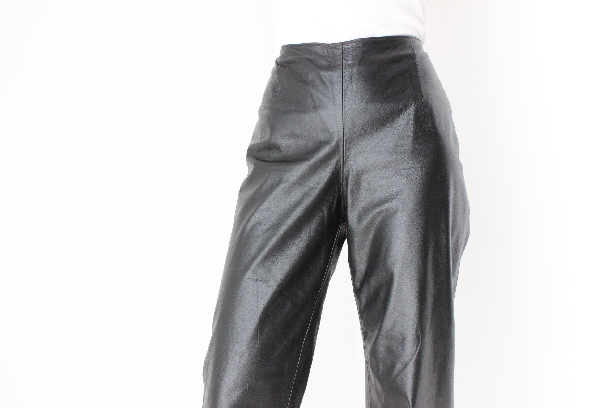 1990s Australian Designer George Gross Leather Trousers