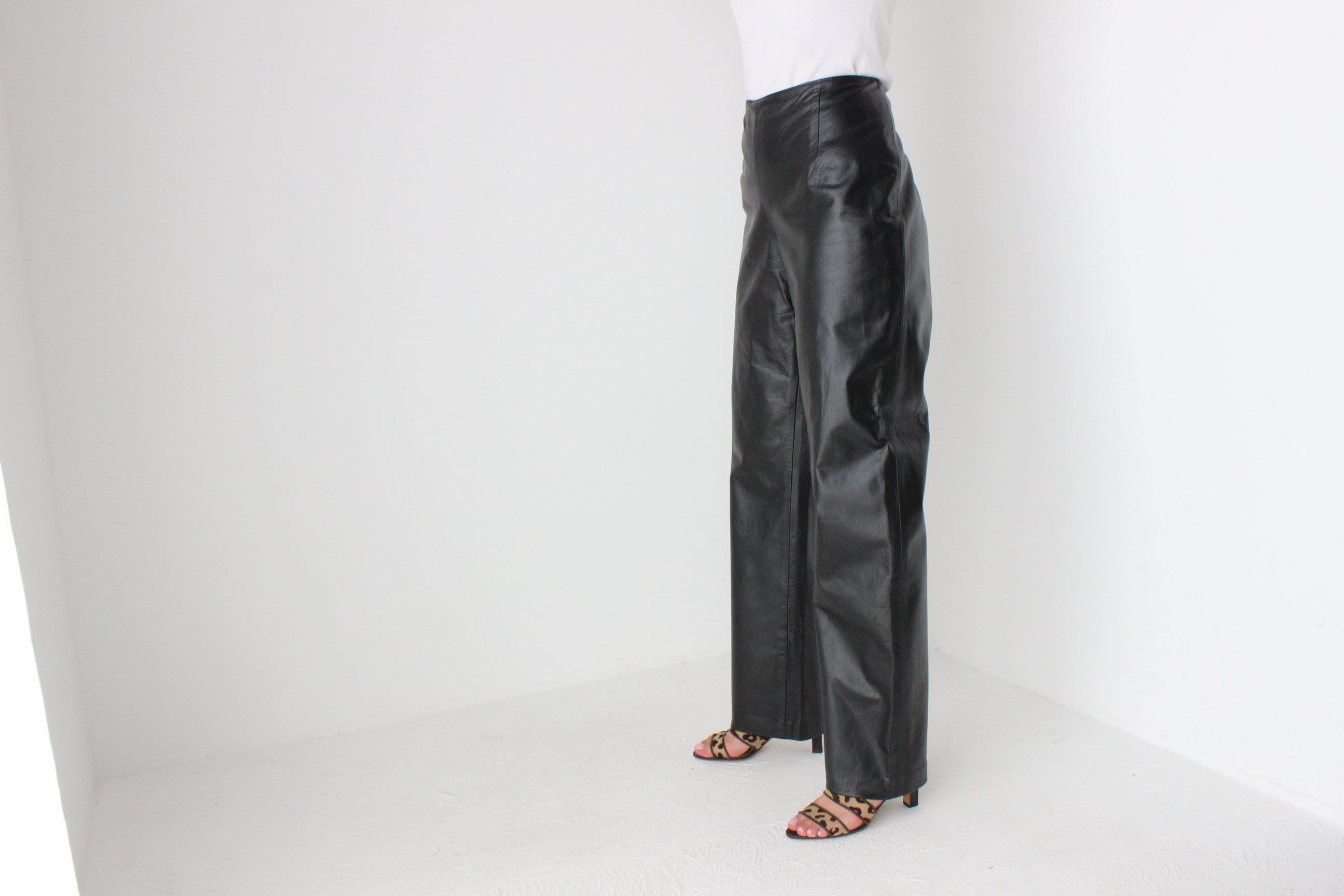 1990s Australian Designer George Gross Leather Trousers