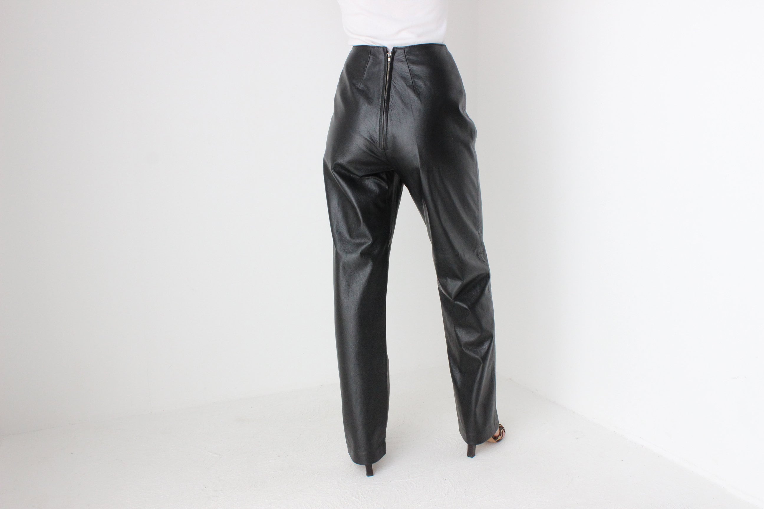 1990s Australian Designer George Gross Leather Trousers