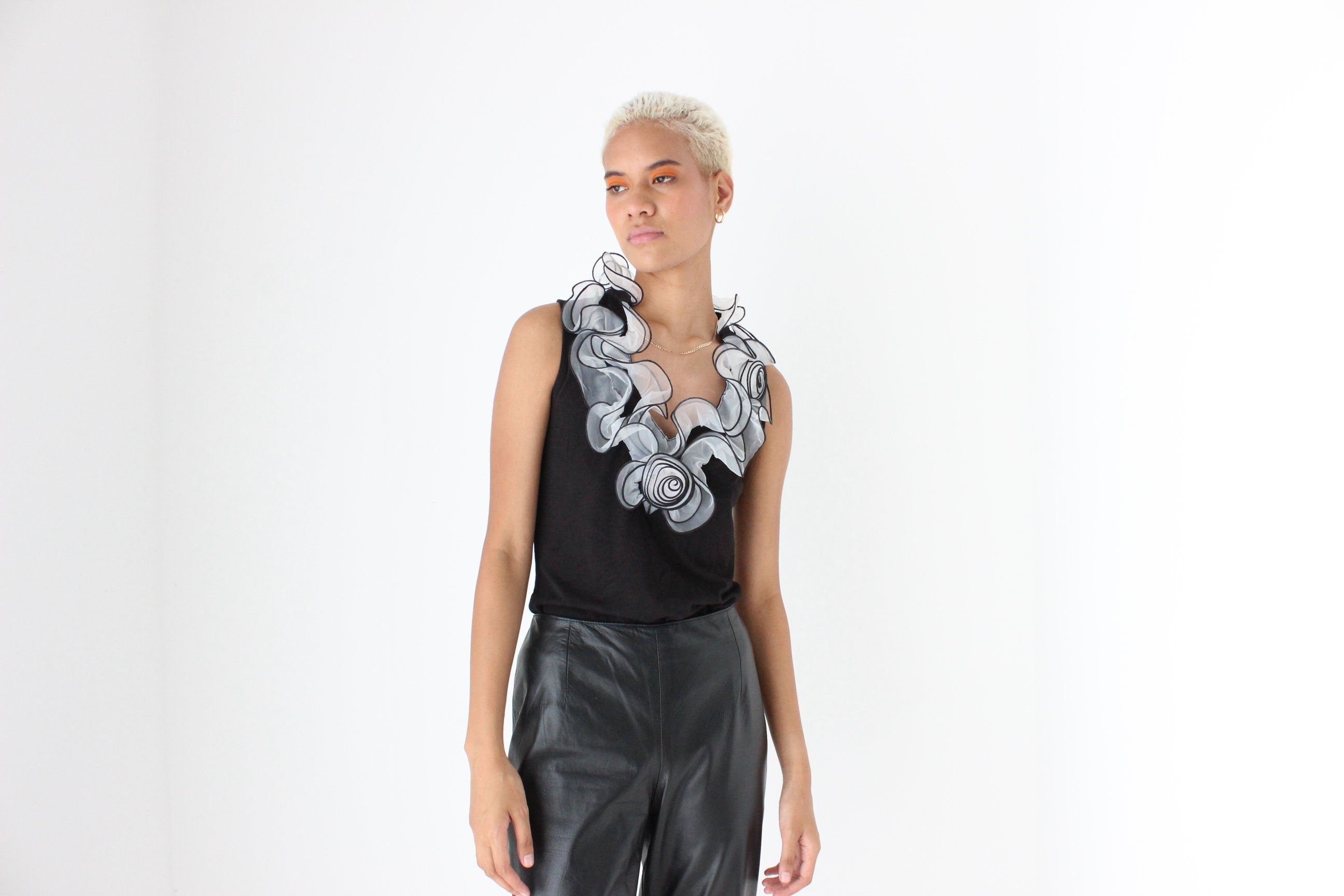 Avant Garde 2000s Origami Ruffle Top