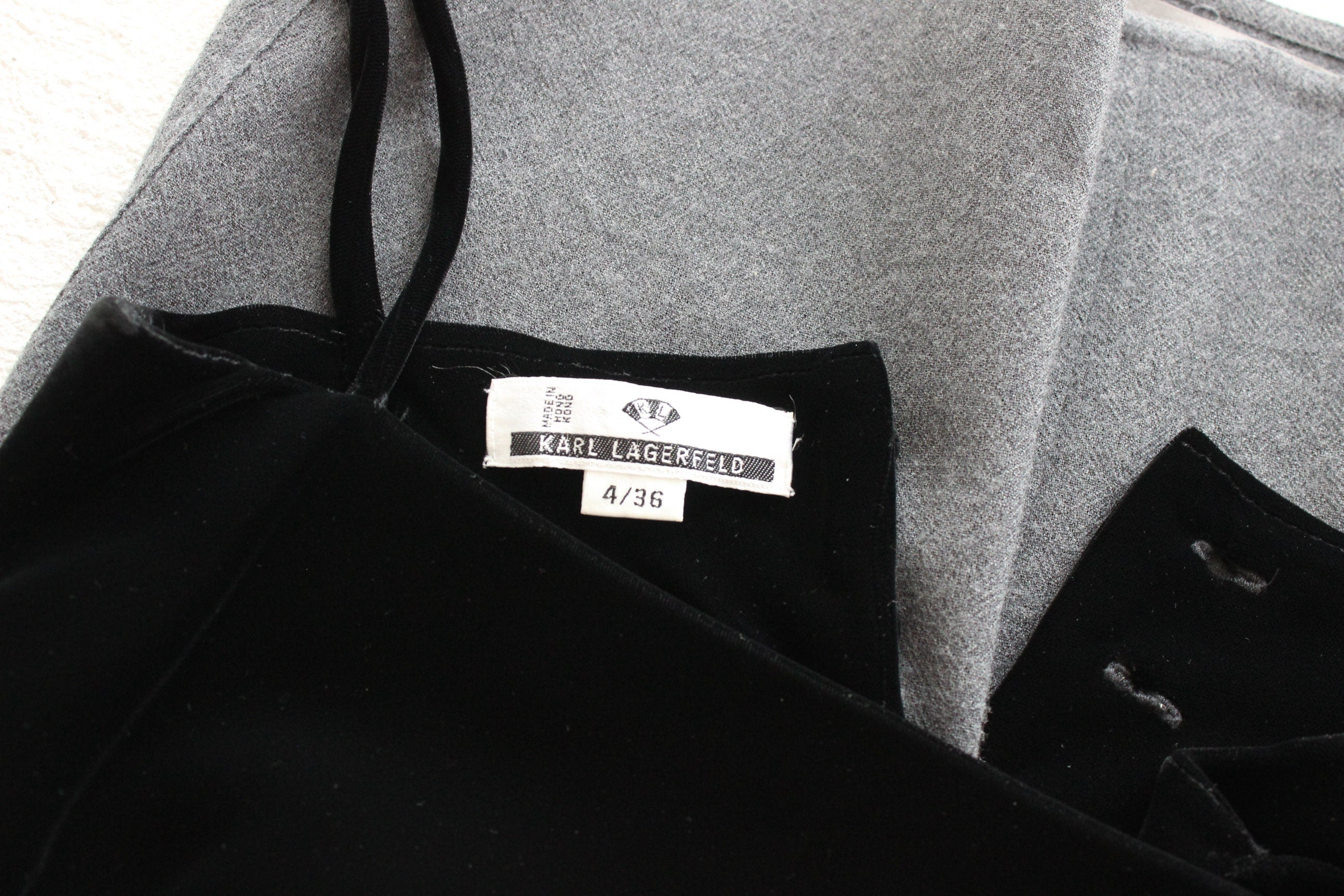 Funky 90s Karl Lagerfeld Velvet & Wool Smock