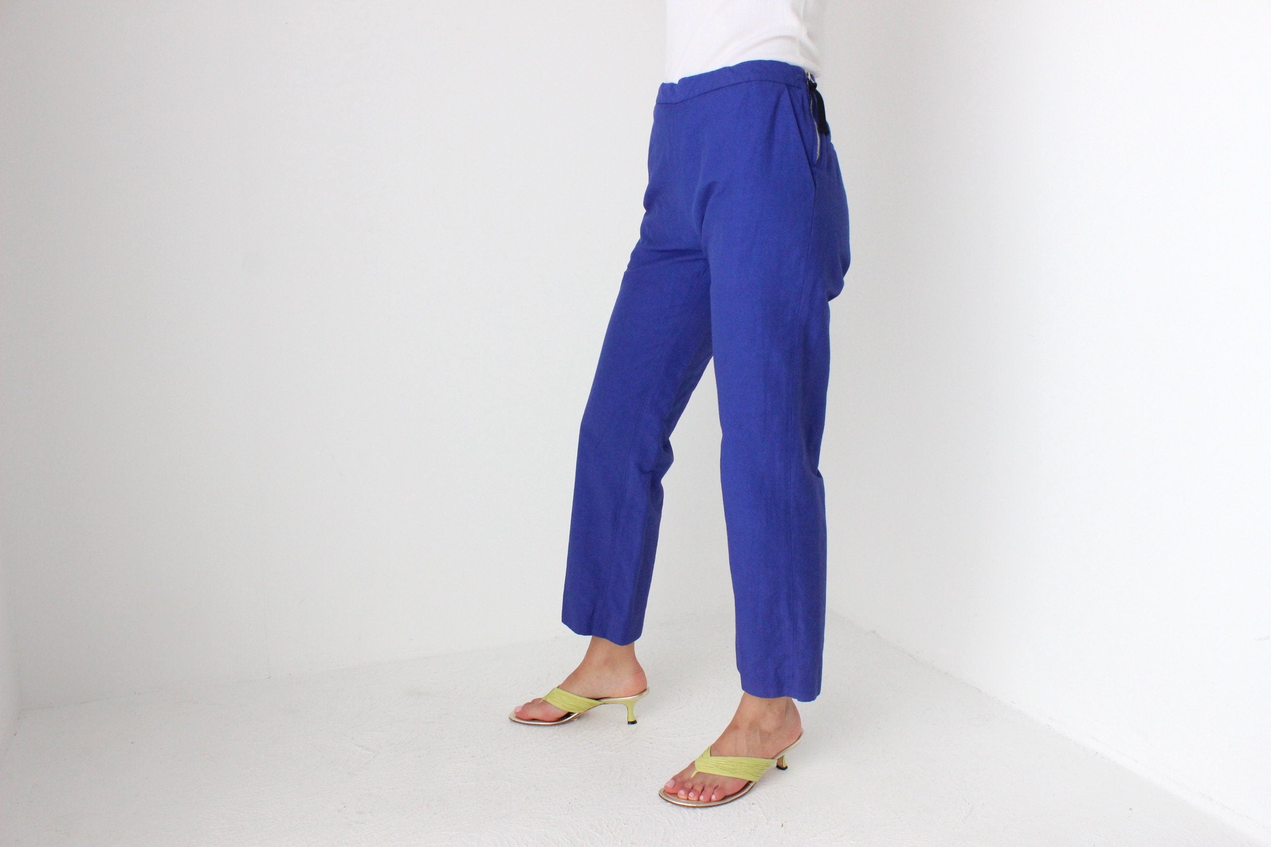 2000s MARNI Cobalt Cropped Trousers