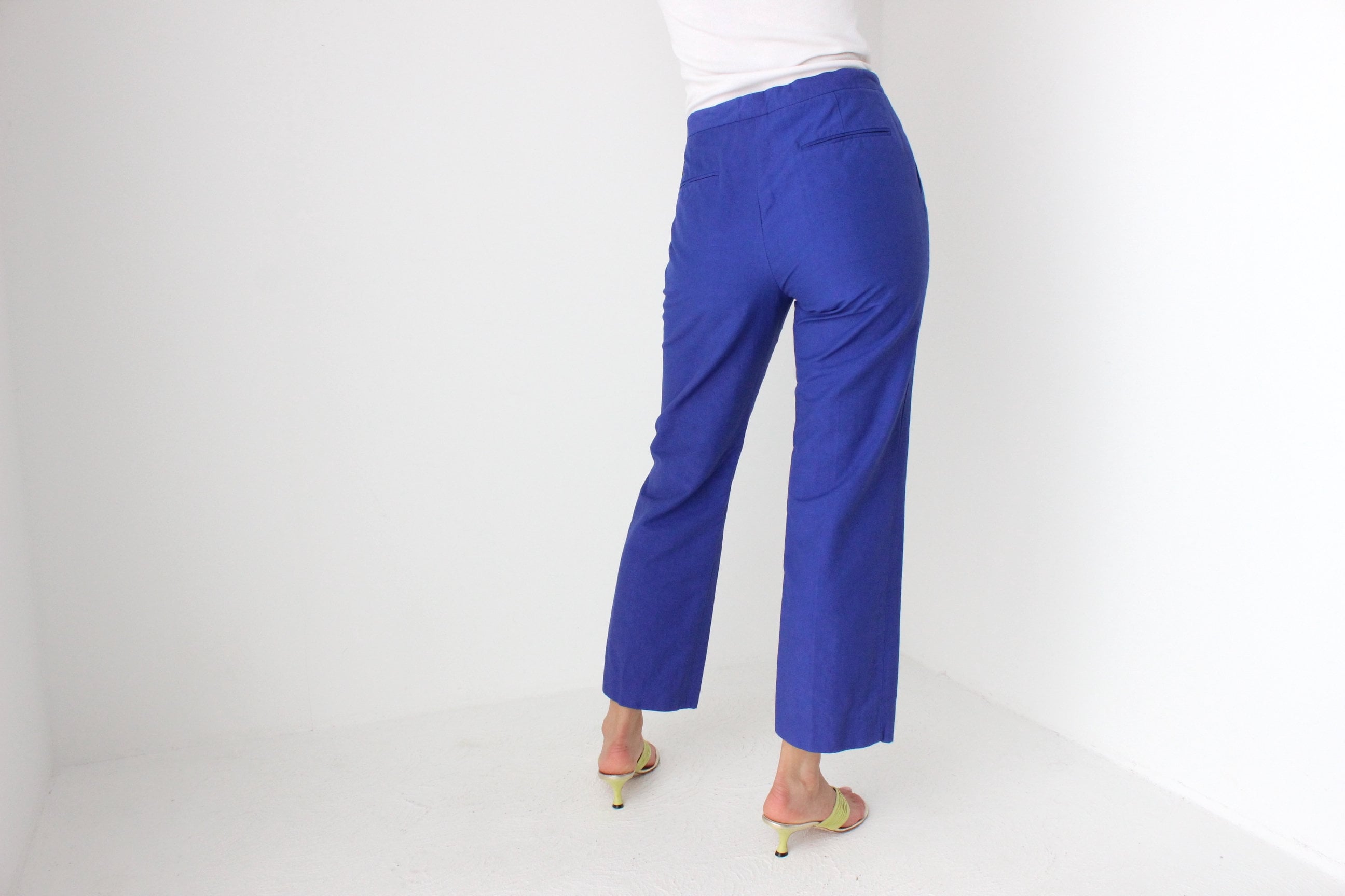 2000s MARNI Cobalt Cropped Trousers