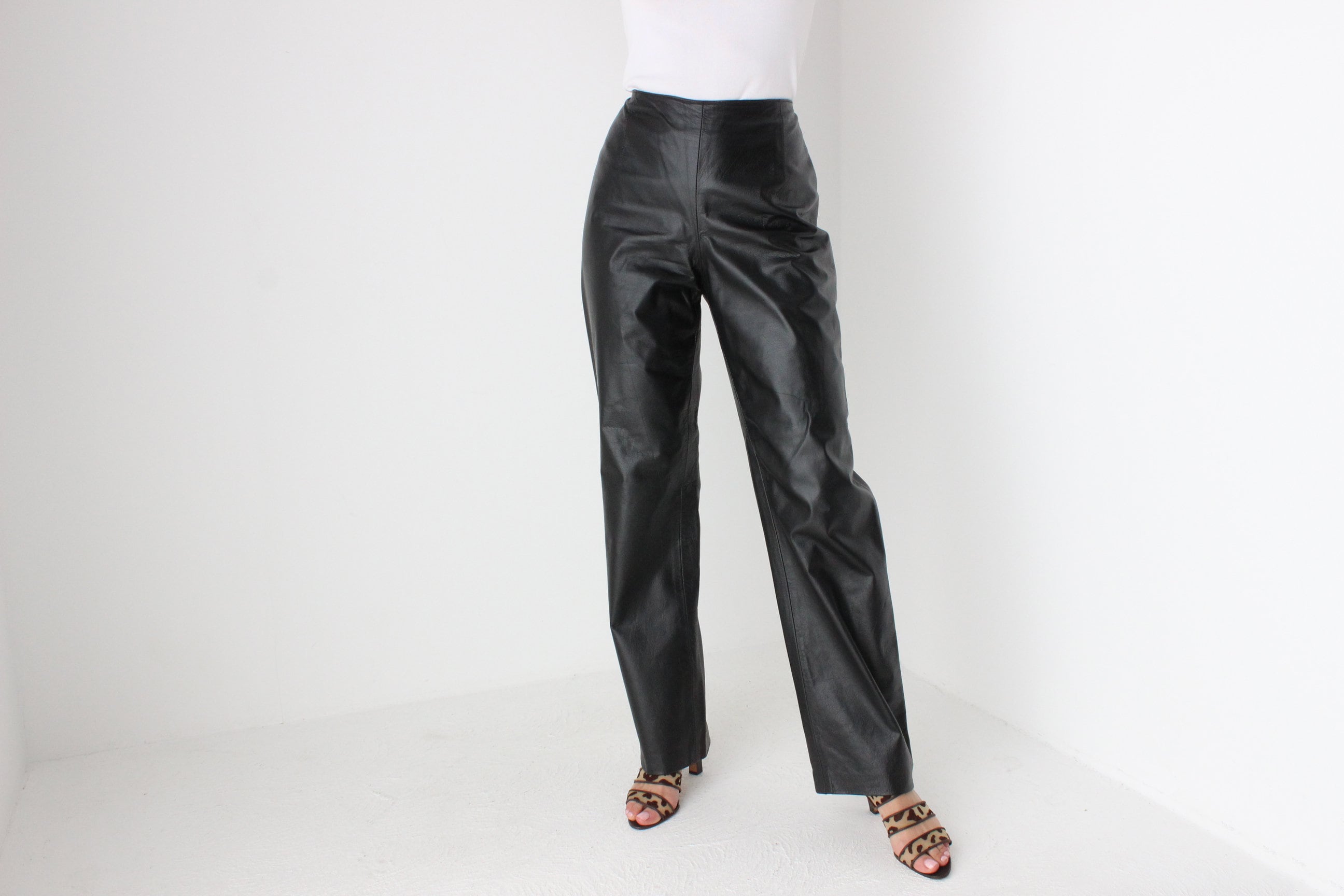1990s Australian Designer George Gross Leather Trousers