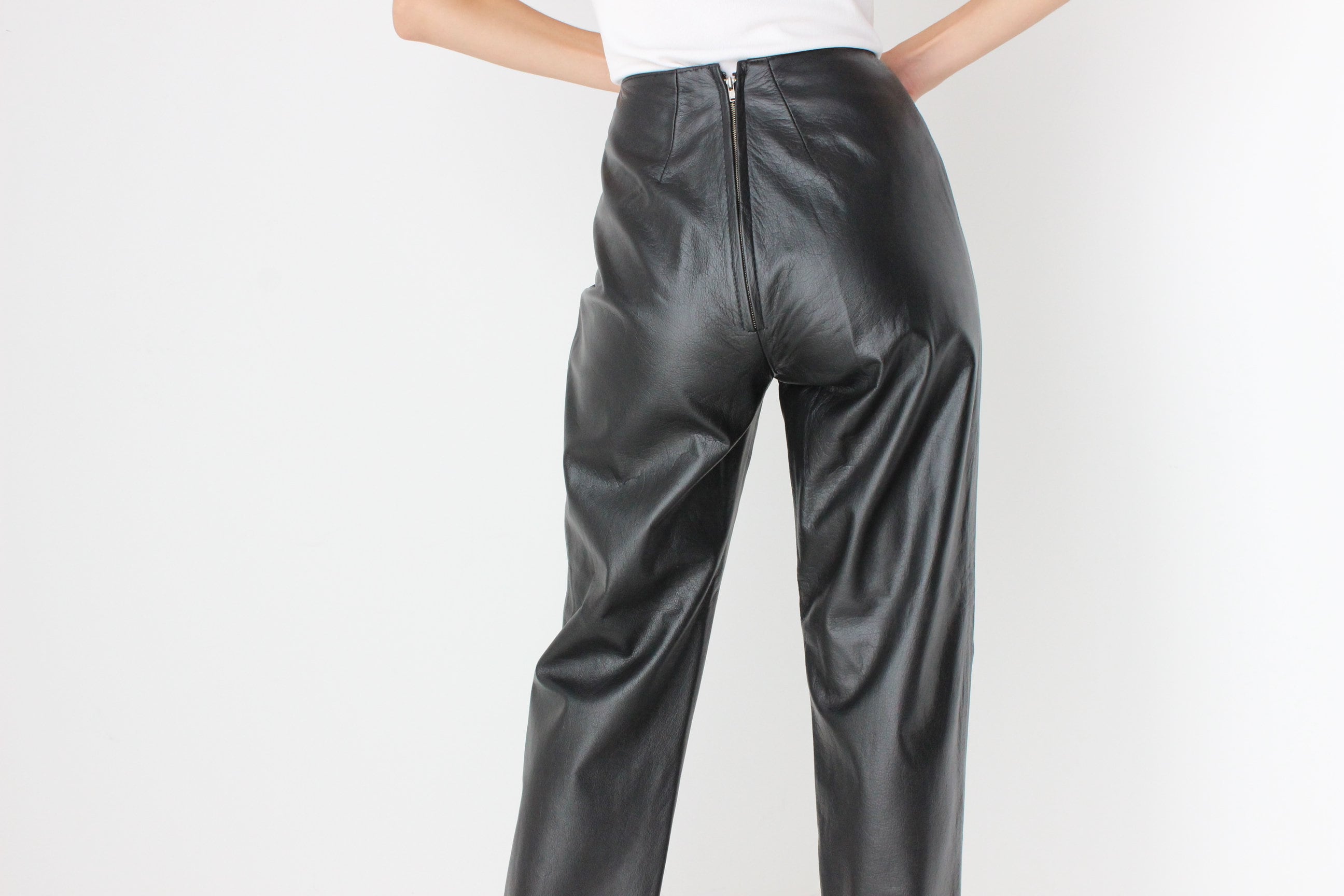1990s Australian Designer George Gross Leather Trousers