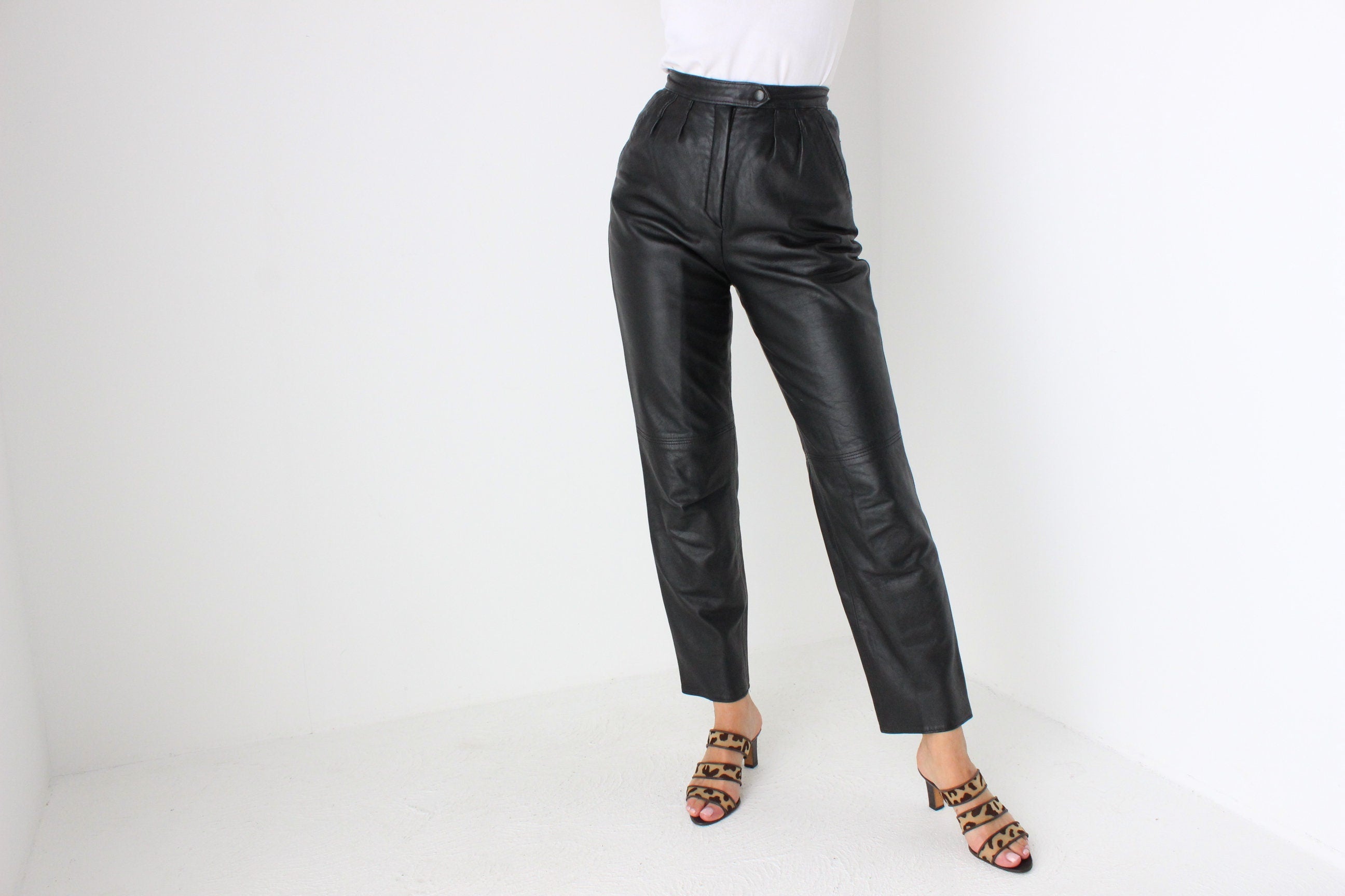 80s Softest {Genuine Leather} High Waist Pants