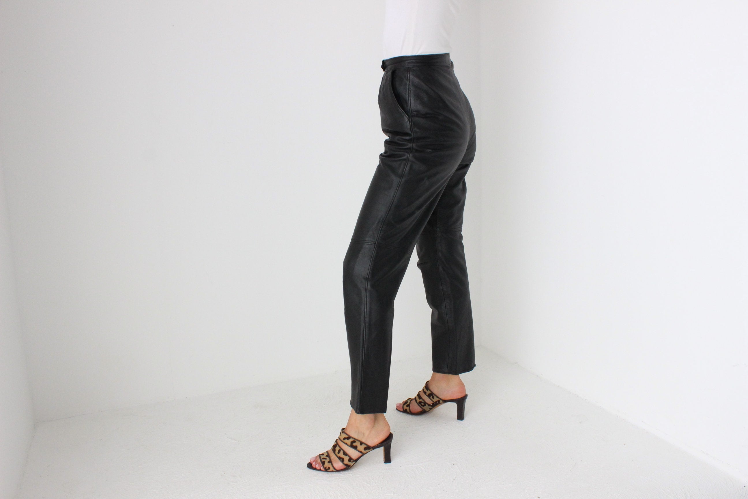 80s Softest {Genuine Leather} High Waist Pants