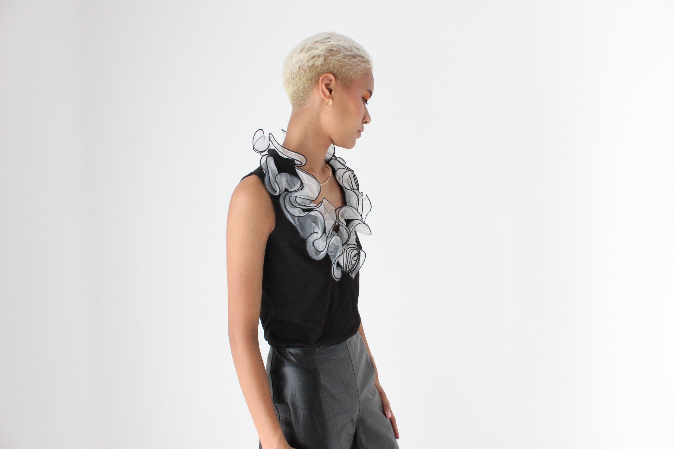Avant Garde 2000s Origami Ruffle Top