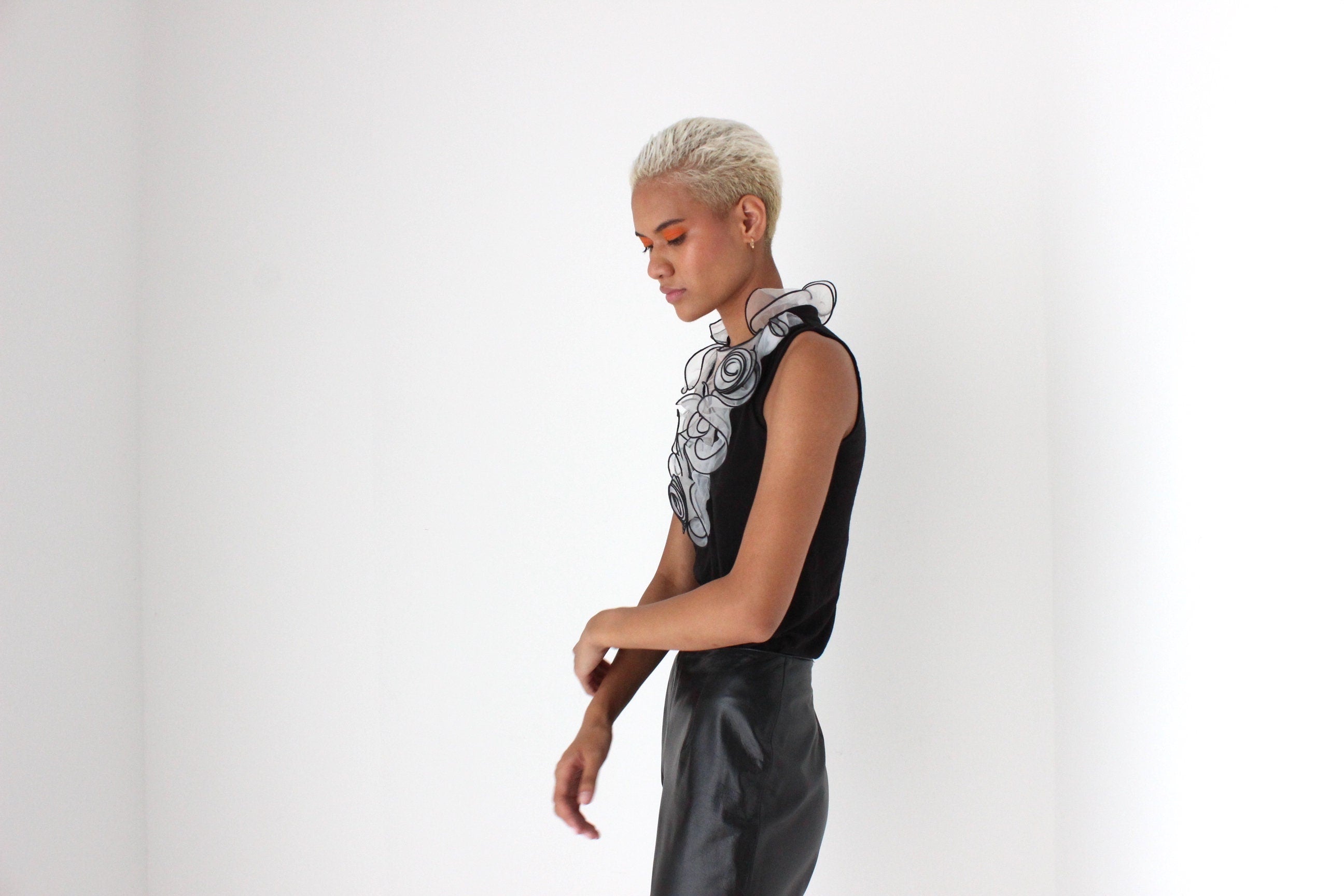 Avant Garde 2000s Origami Ruffle Top