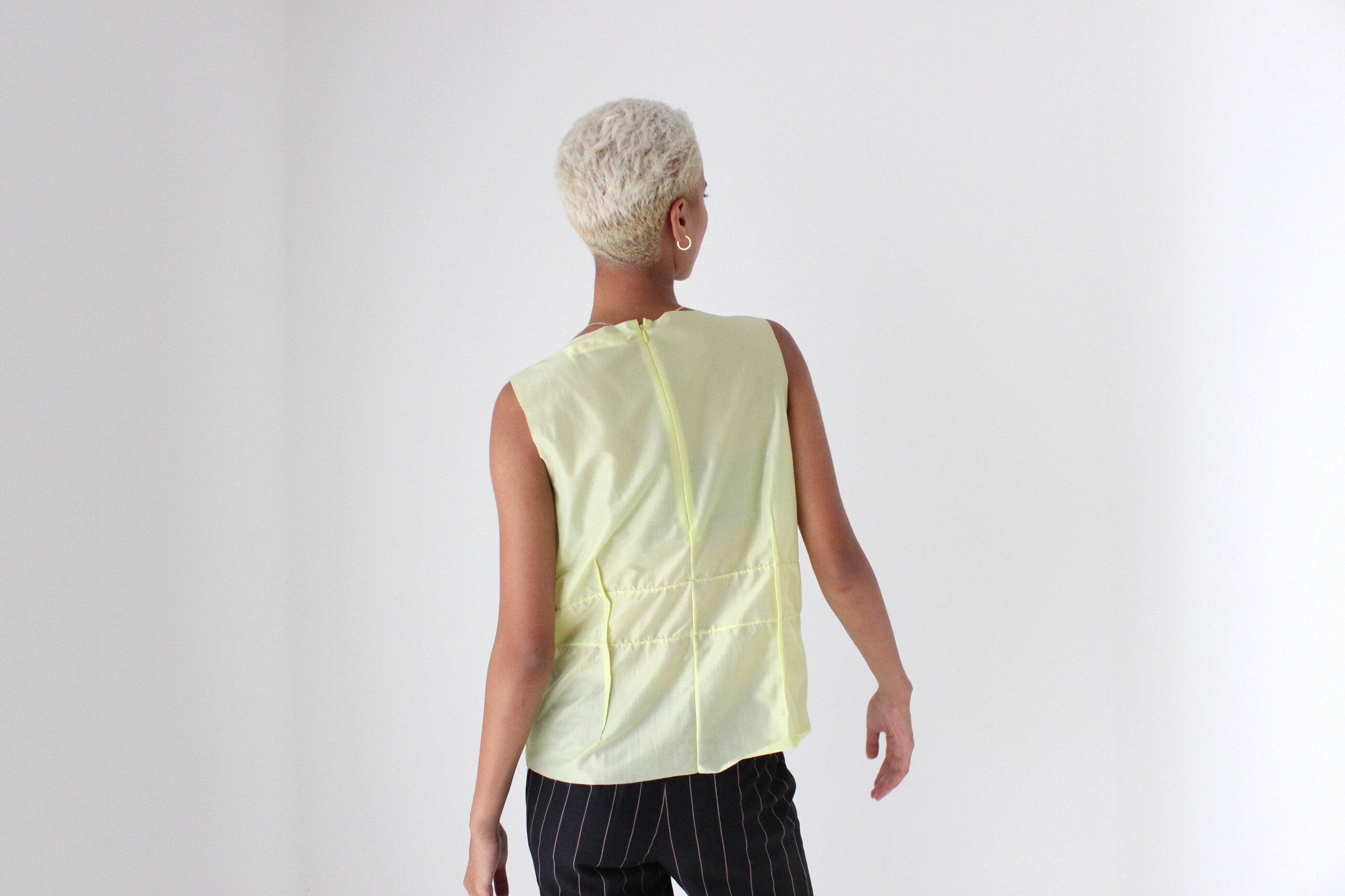 2000s Marni Acidic Neon Tank w/ Resin Pebble Detailing
