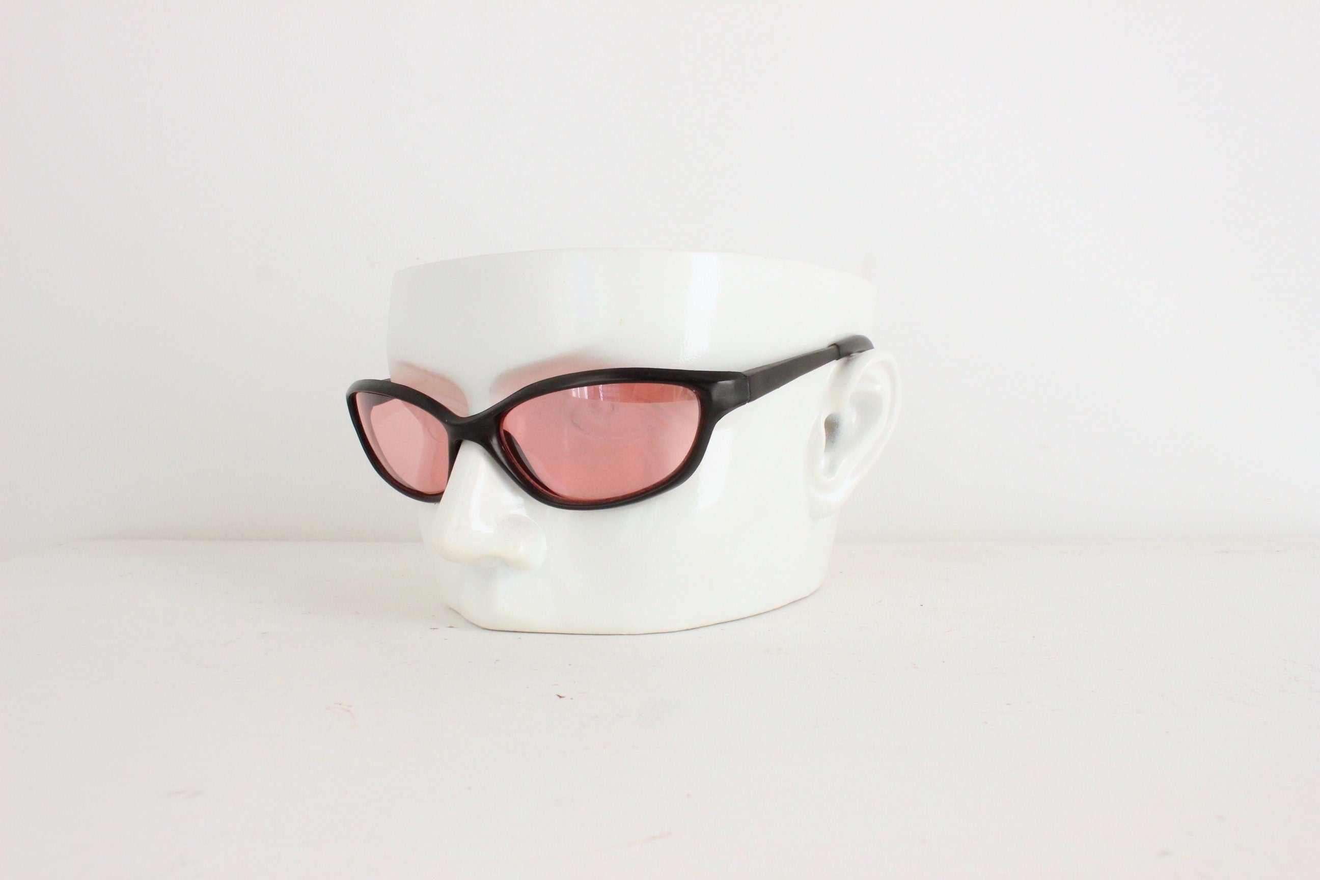Y2K Pink Lens Speed Dealer Wraparound Sunglasses
