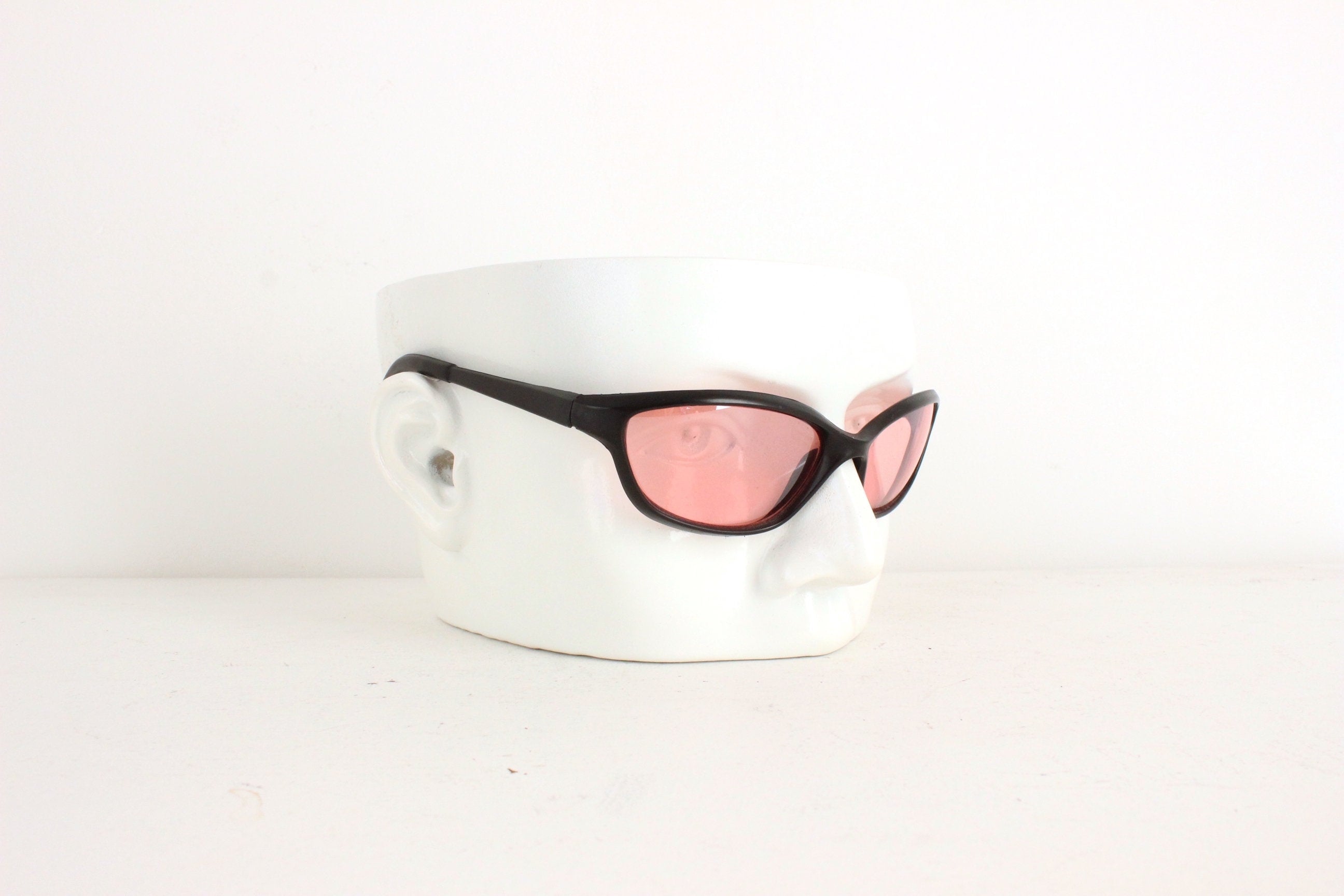 Y2K Pink Lens Speed Dealer Wraparound Sunglasses