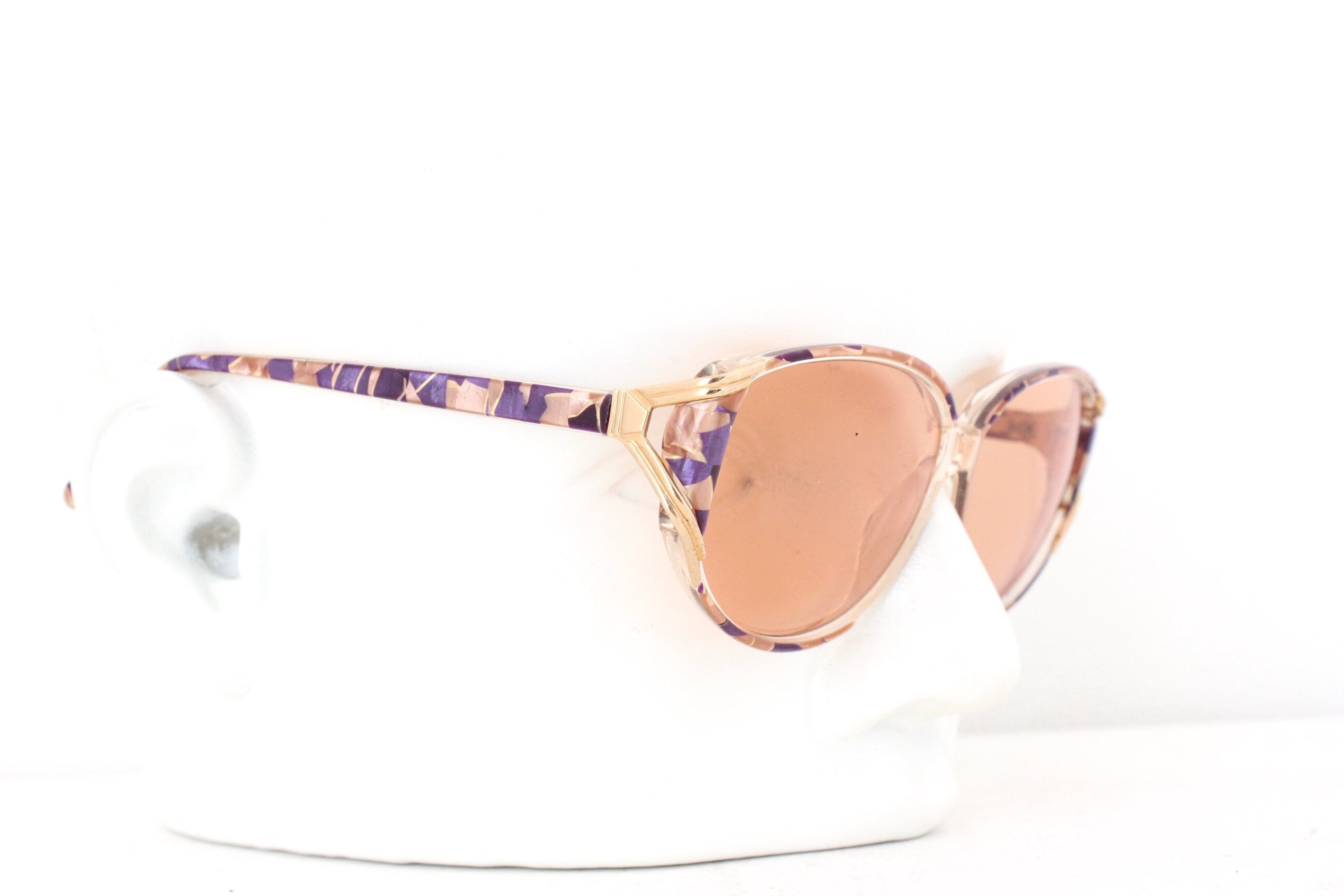 1980s French Vintage "Haute Couture" Shell Mosaic Sunglasses