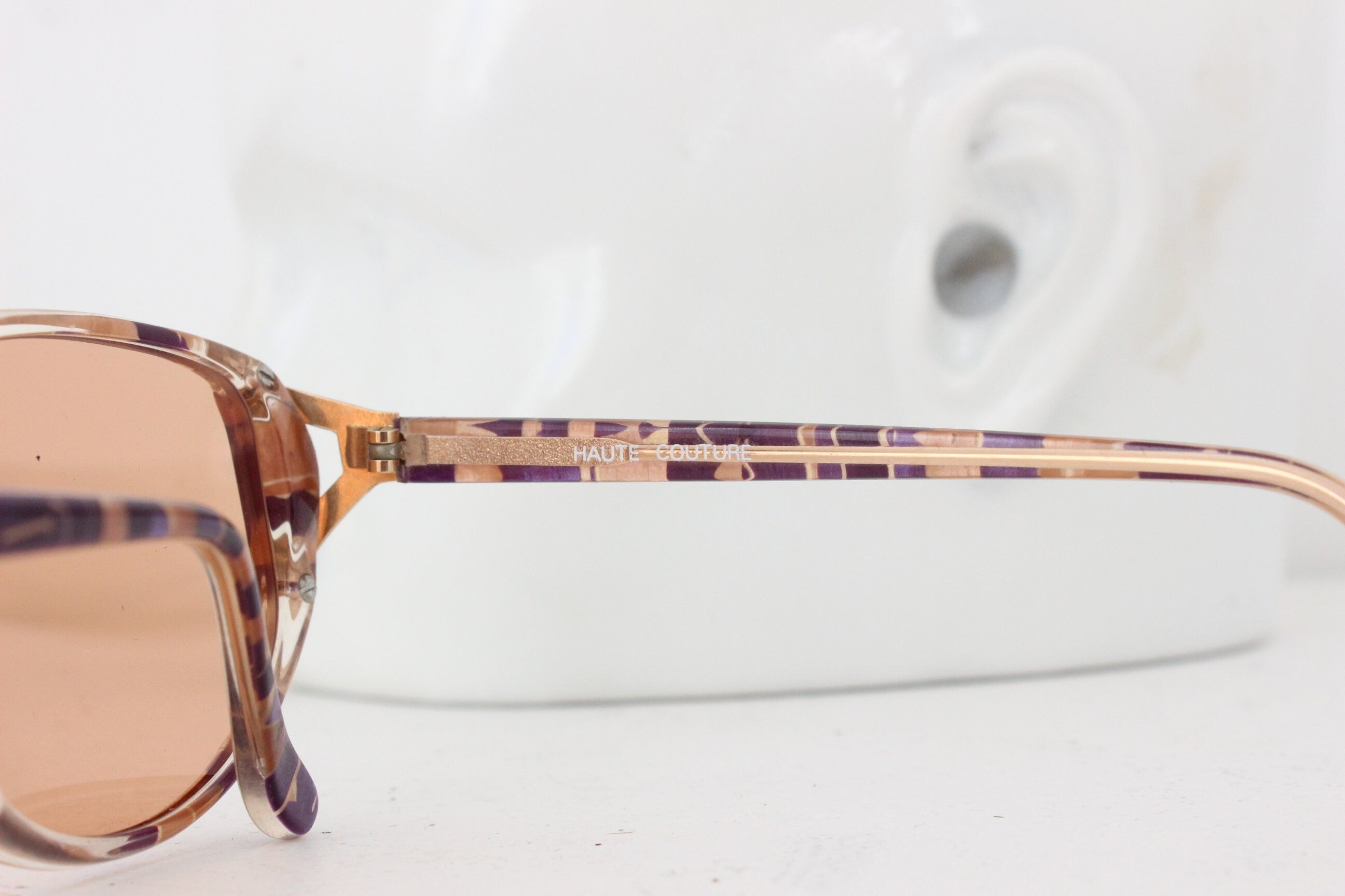 1980s French Vintage "Haute Couture" Shell Mosaic Sunglasses