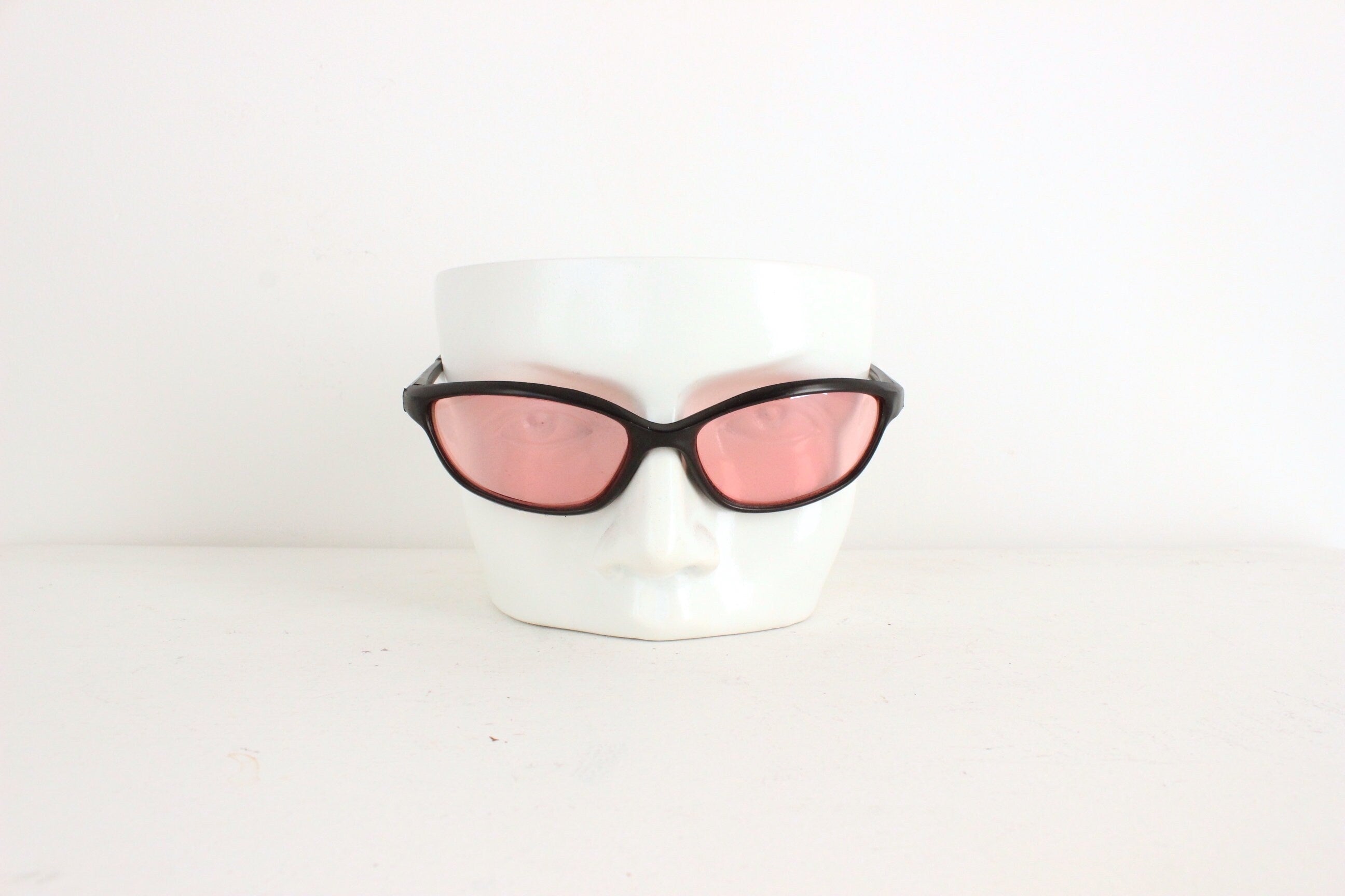 Y2K Pink Lens Speed Dealer Wraparound Sunglasses