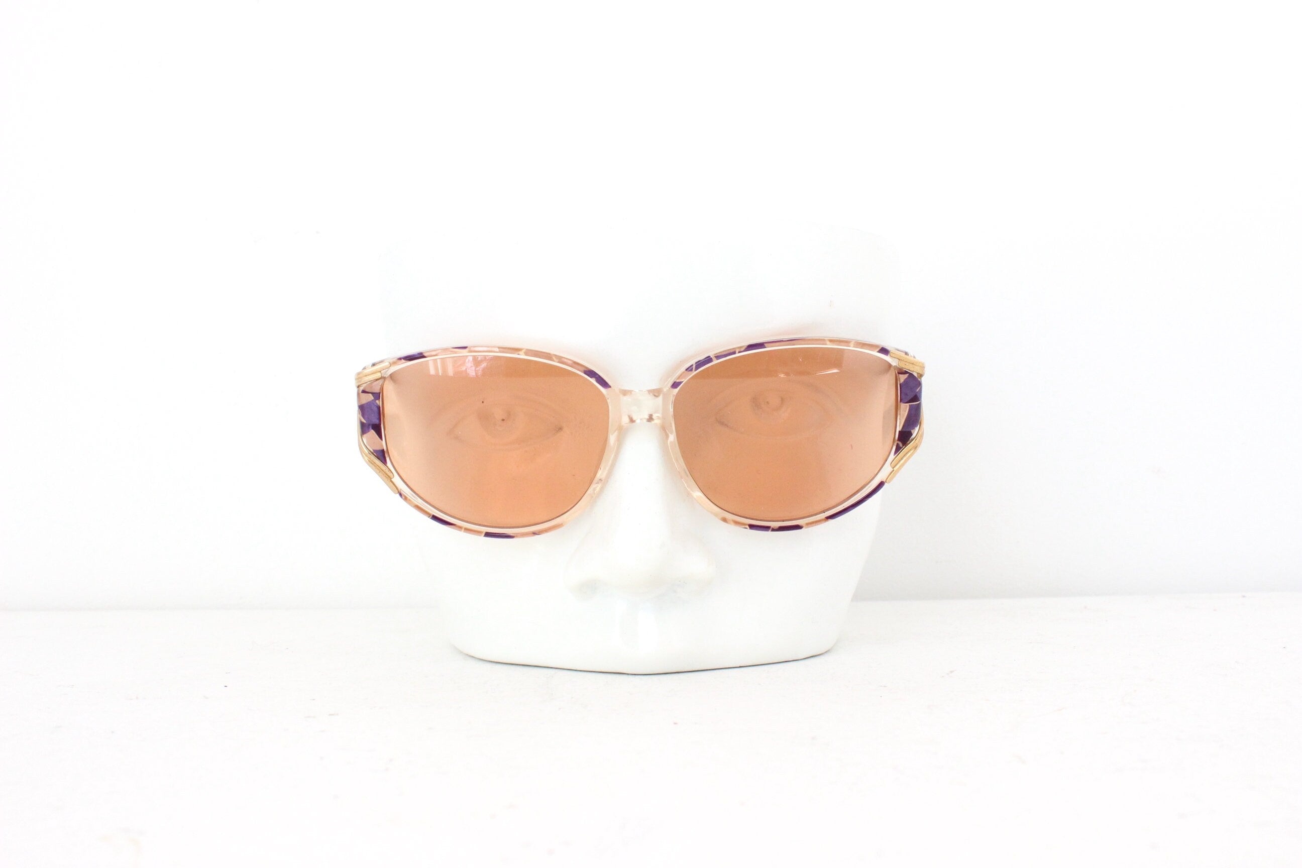 1980s French Vintage "Haute Couture" Shell Mosaic Sunglasses