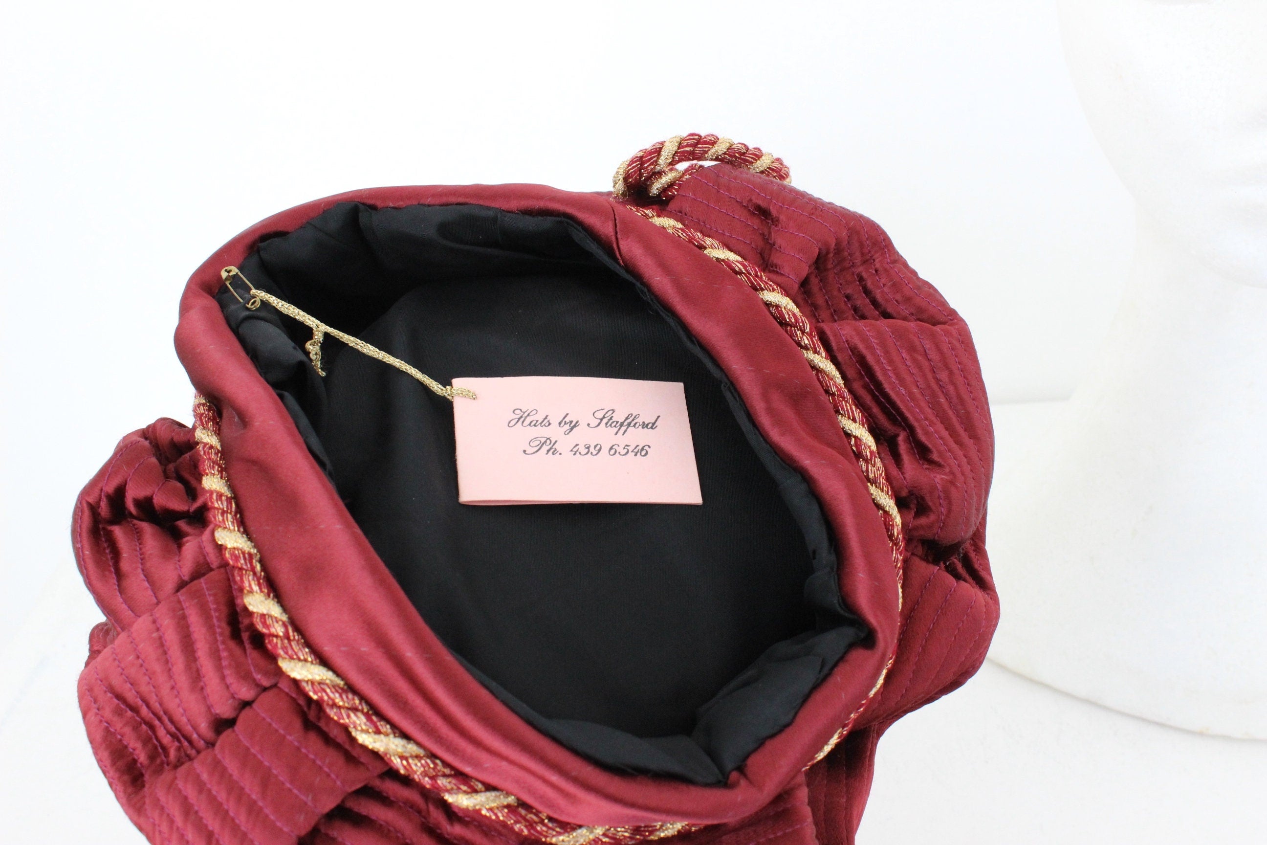 80s Bespoke Quilted Renaissance Artist Beret