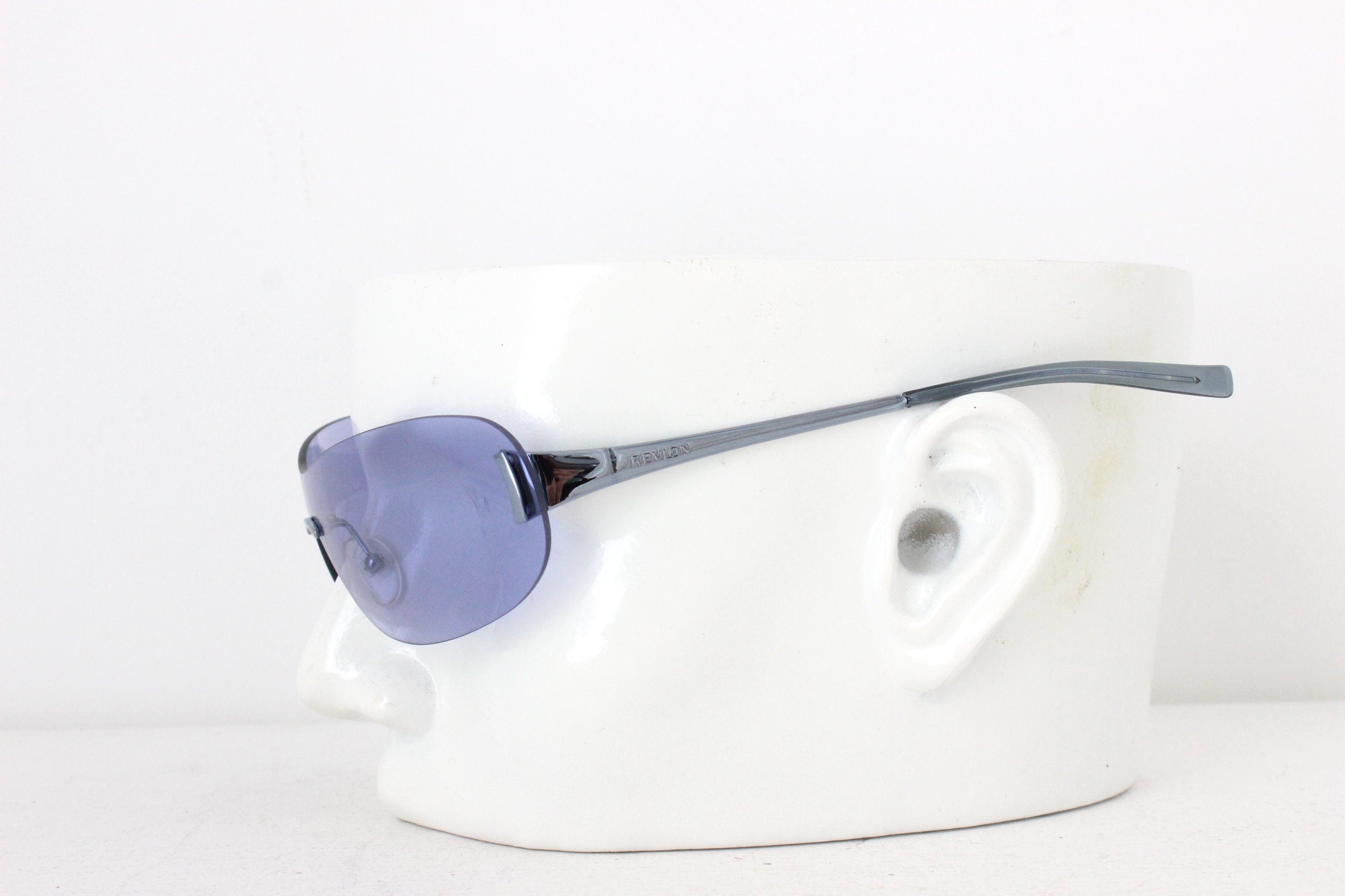 Y2K Revlon Techno Wraparound Shield Sunglasses