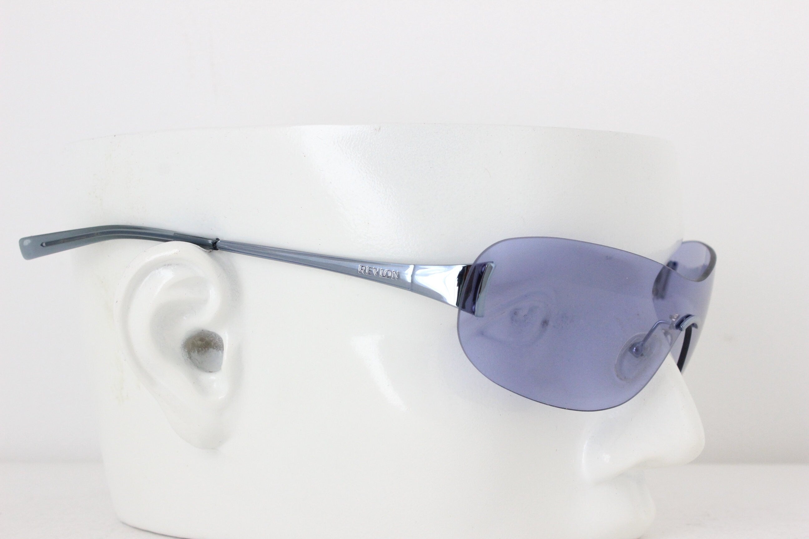 Y2K Revlon Techno Wraparound Shield Sunglasses