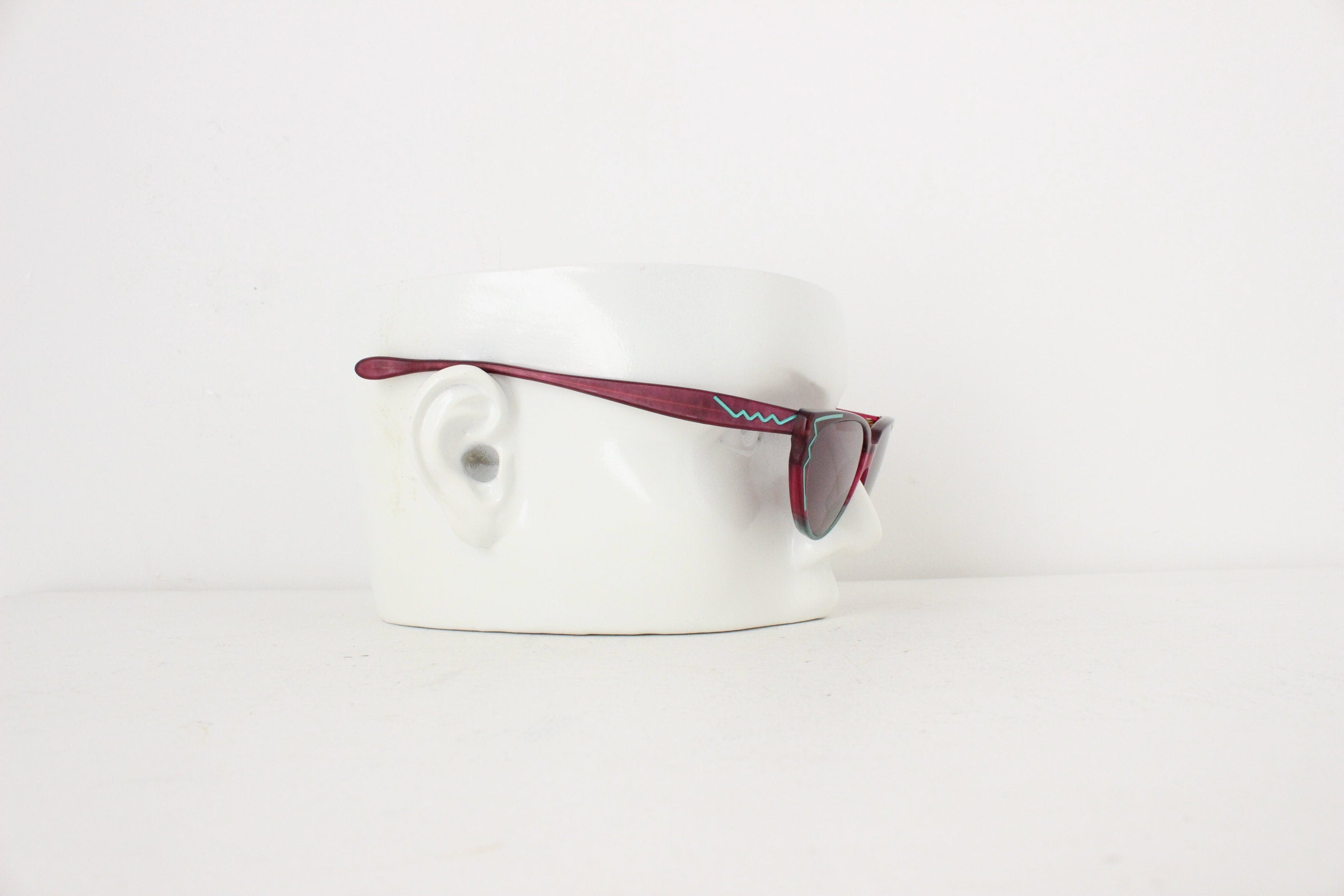 1980s West German "Domino by Mikado" Asymmetric Wearable Art Cat Eyes