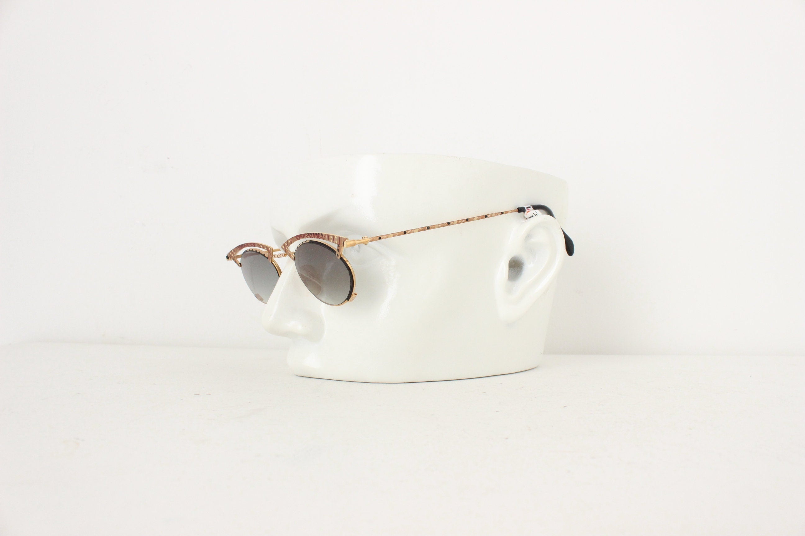 Phenomenal 1990s Work of Art, Hand Painted Italian Sunglasses by Bajazzo Lunettes