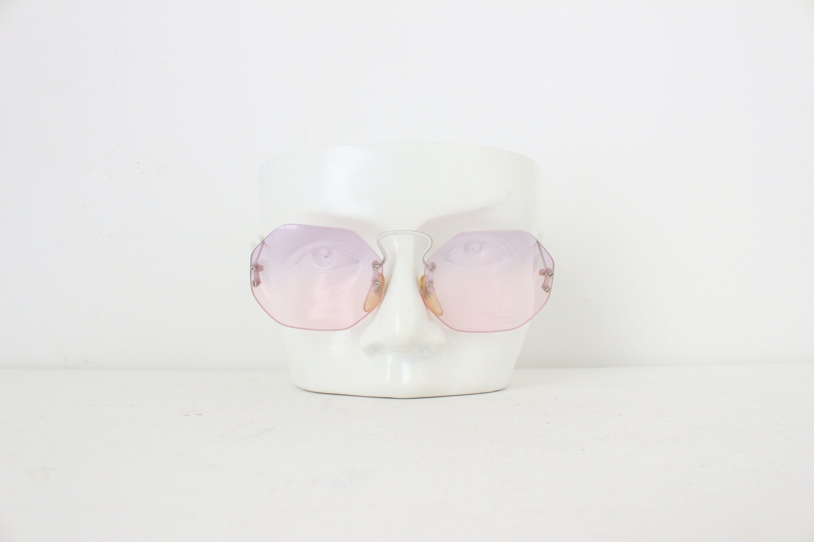 1970s French Vintage Hexangonal Frameless Sunglasses by Nouvelle Ligne, Paris