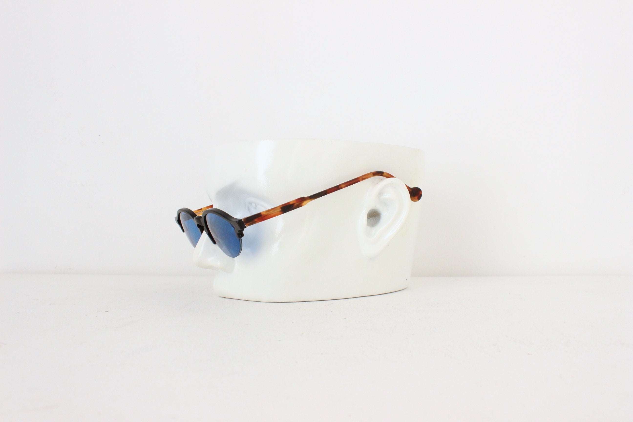 Funky 1990s Blue Lens Sunglasses by Eschenbach Germany