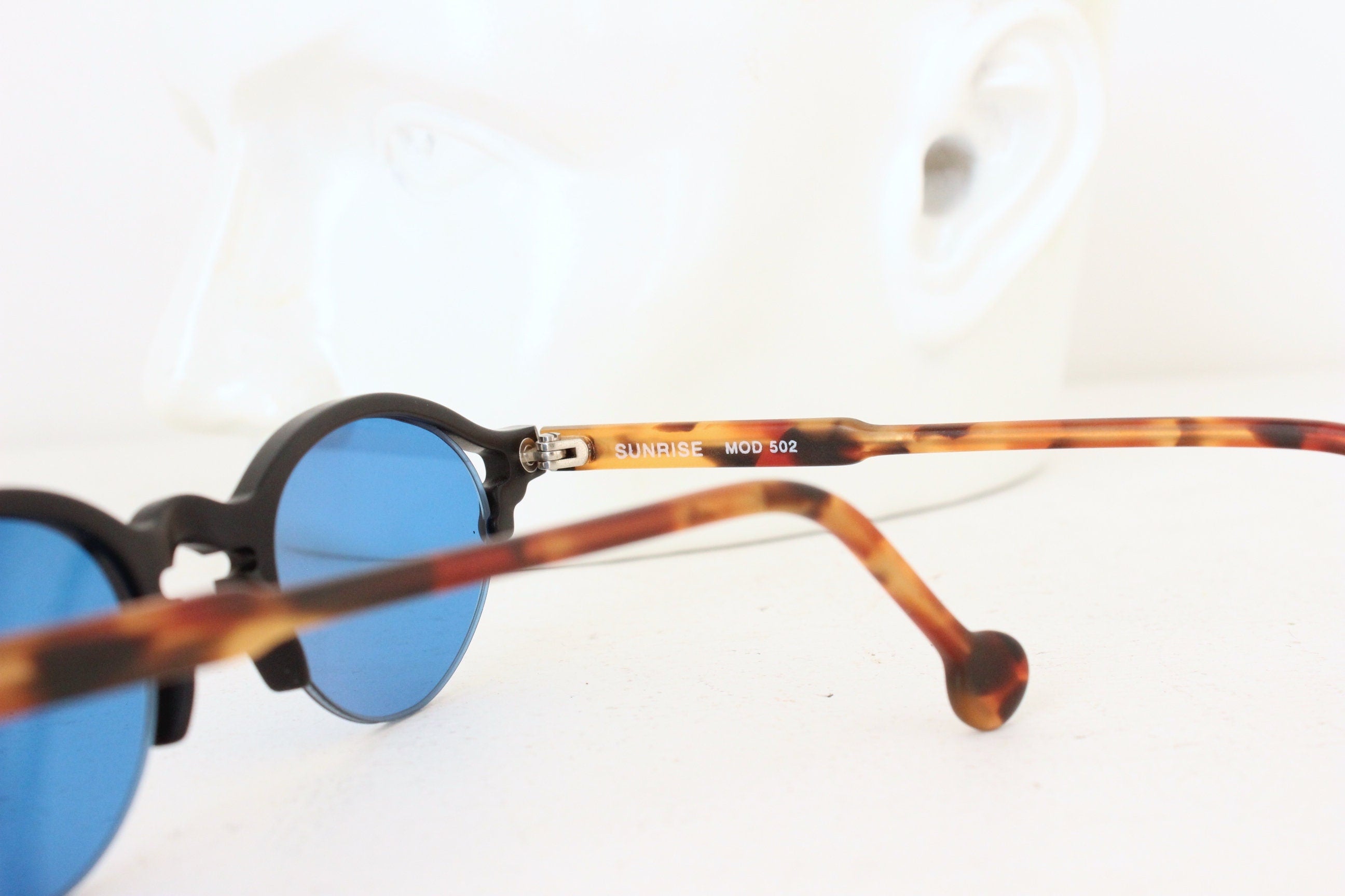 Funky 1990s Blue Lens Sunglasses by Eschenbach Germany