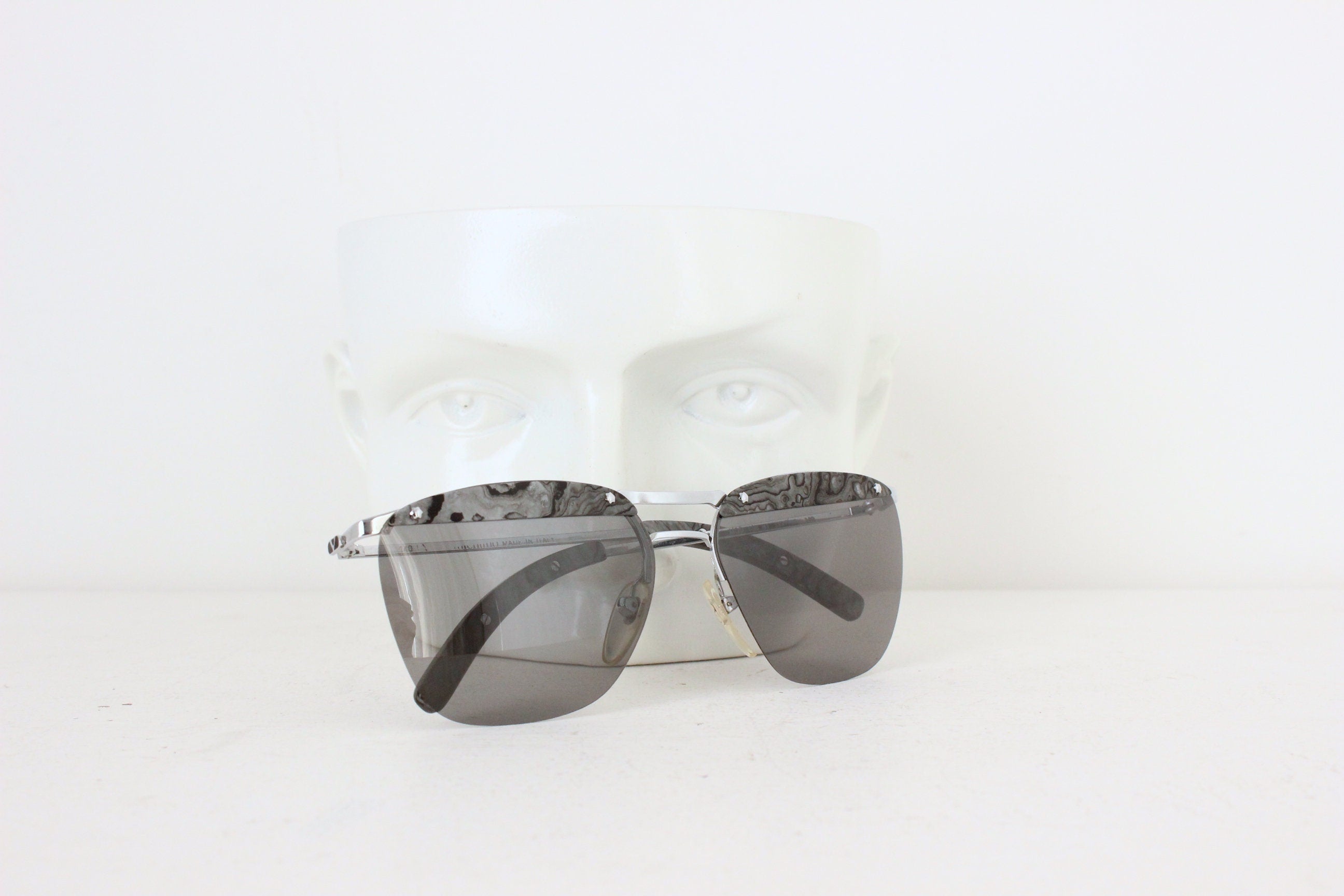 1980s VALENTNO Marble Accent Luxury Aviator Sunglasses