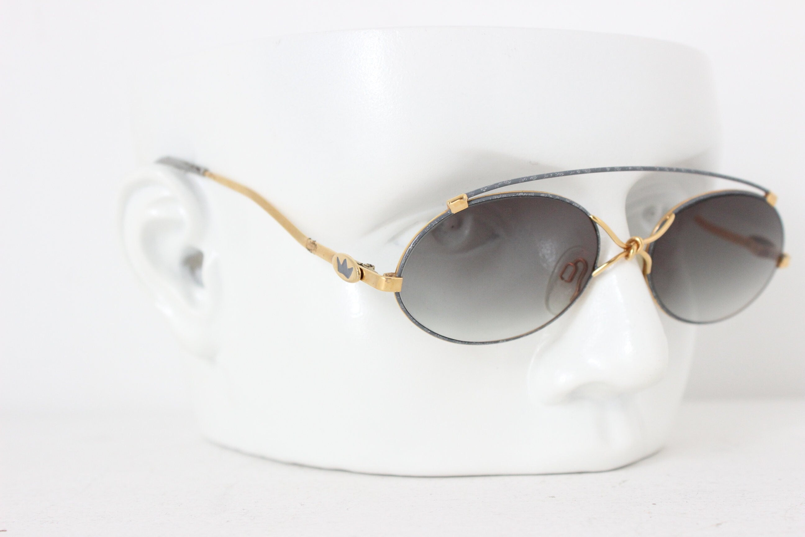 1980s Gold Plated Sculptural "Knot" Sunglasses ~ by MCS, Made in West Germany