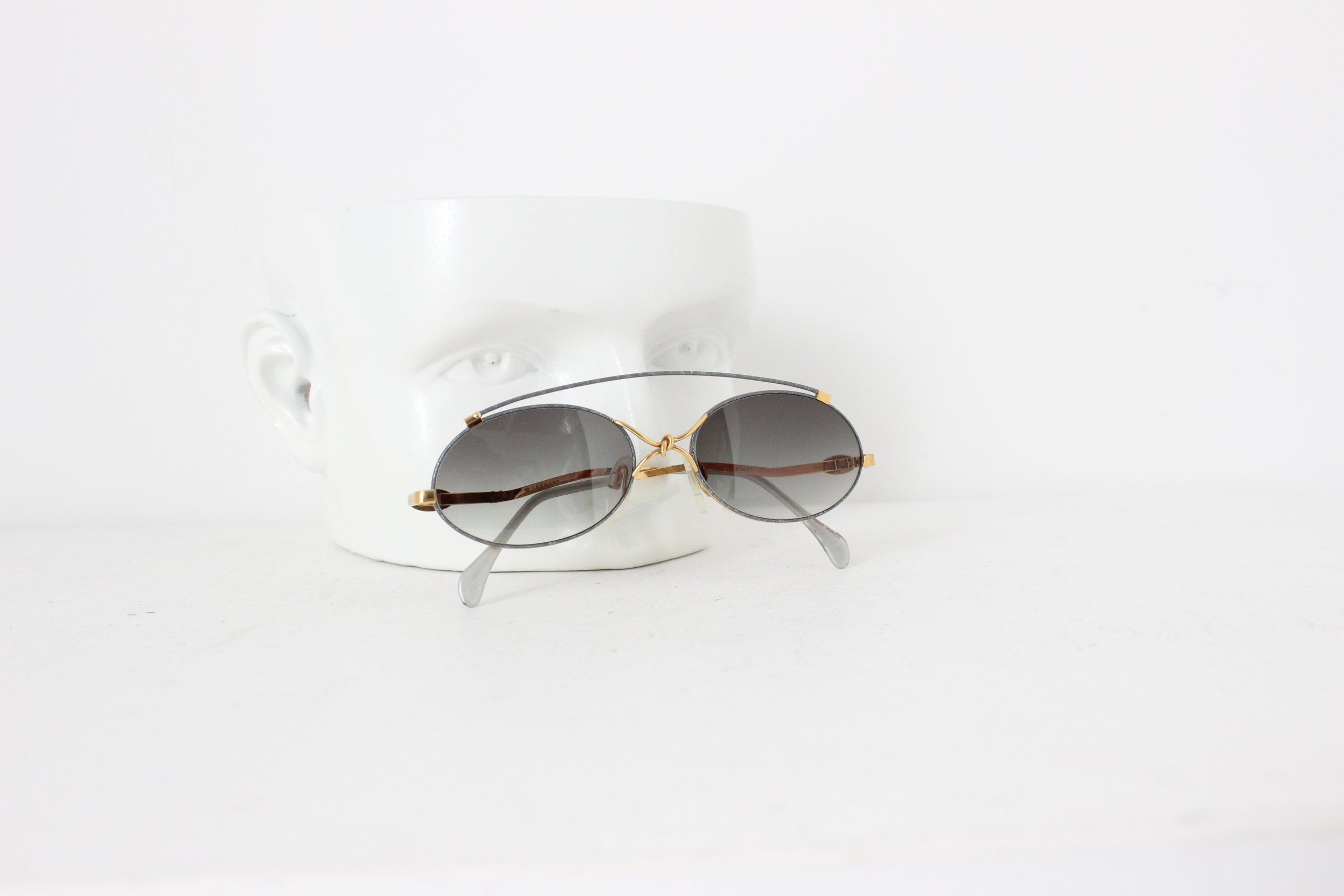 1980s Gold Plated Sculptural "Knot" Sunglasses ~ by MCS, Made in West Germany