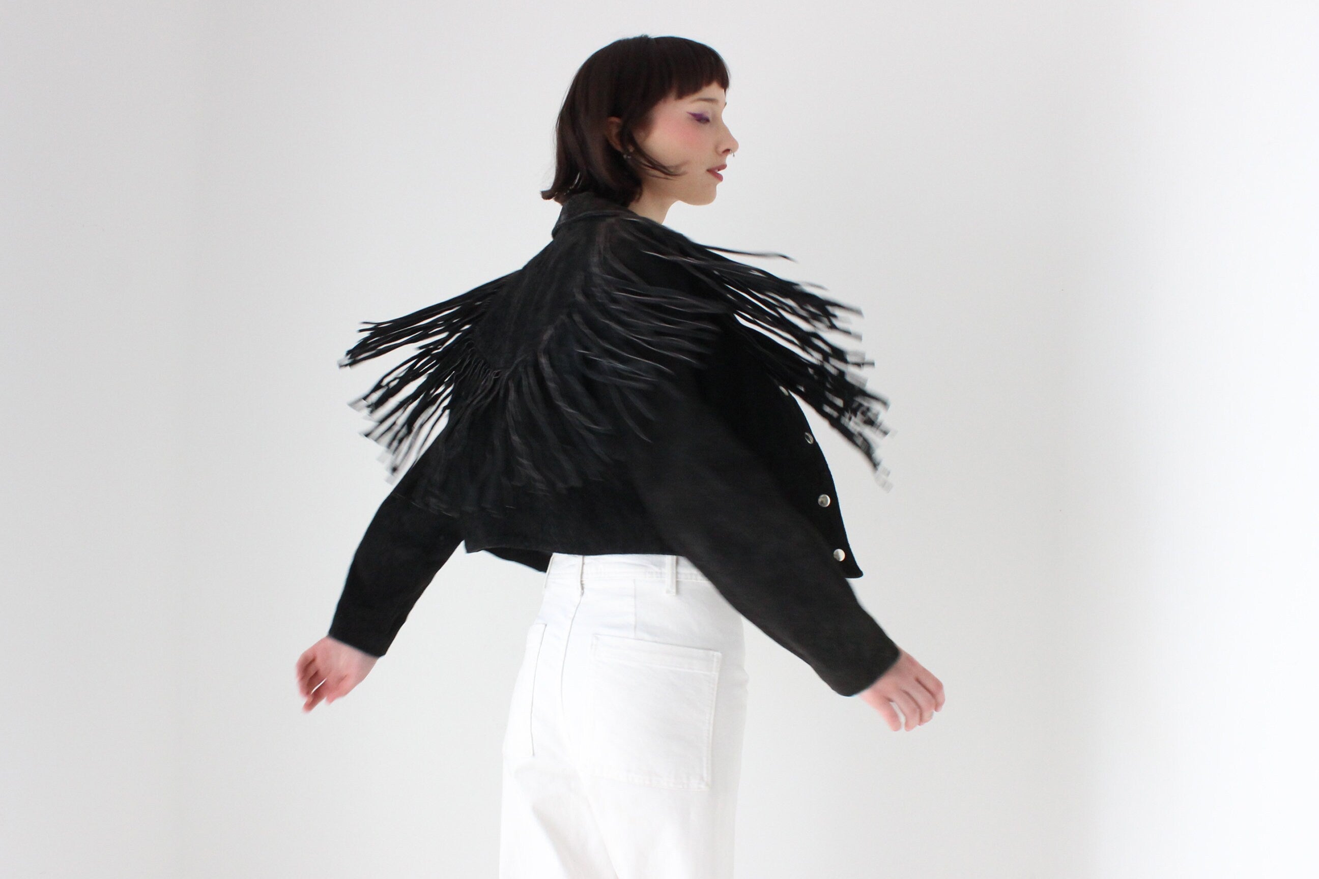 80s Suede Fringe Cowgirl Jacket