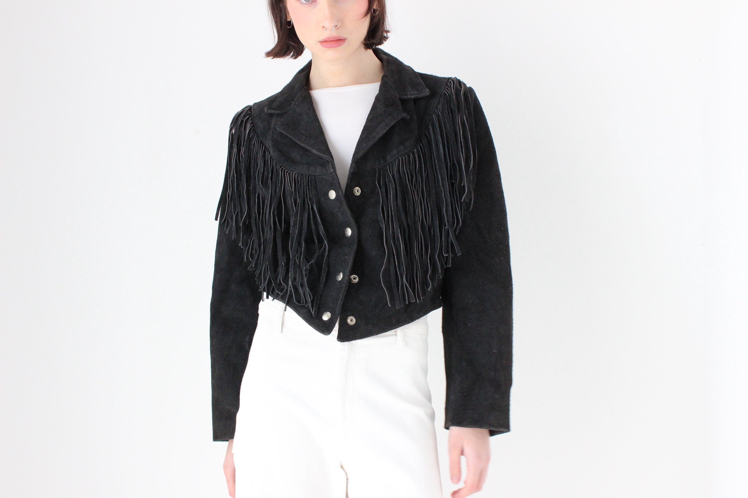 80s Suede Fringe Cowgirl Jacket