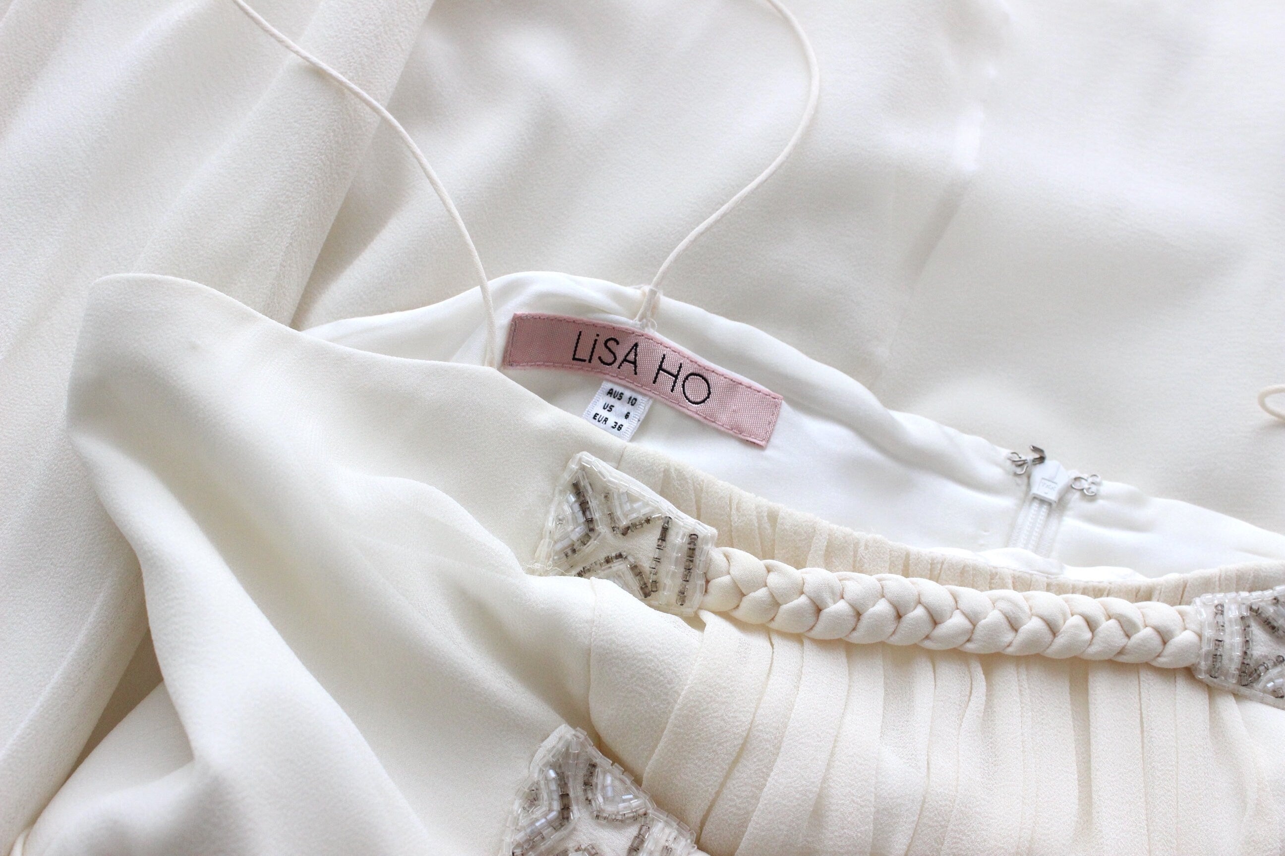 90s Lisa Ho Pure Silk Chiffon Spaghetti Strap Dress