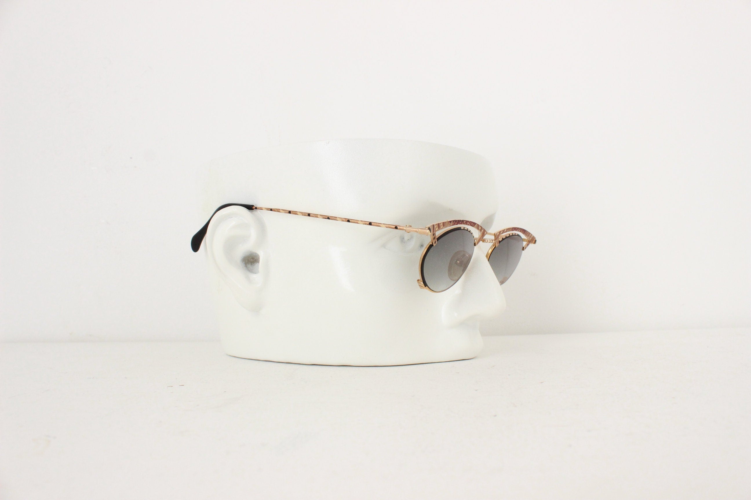Phenomenal 1990s Work of Art, Hand Painted Italian Sunglasses by Bajazzo Lunettes