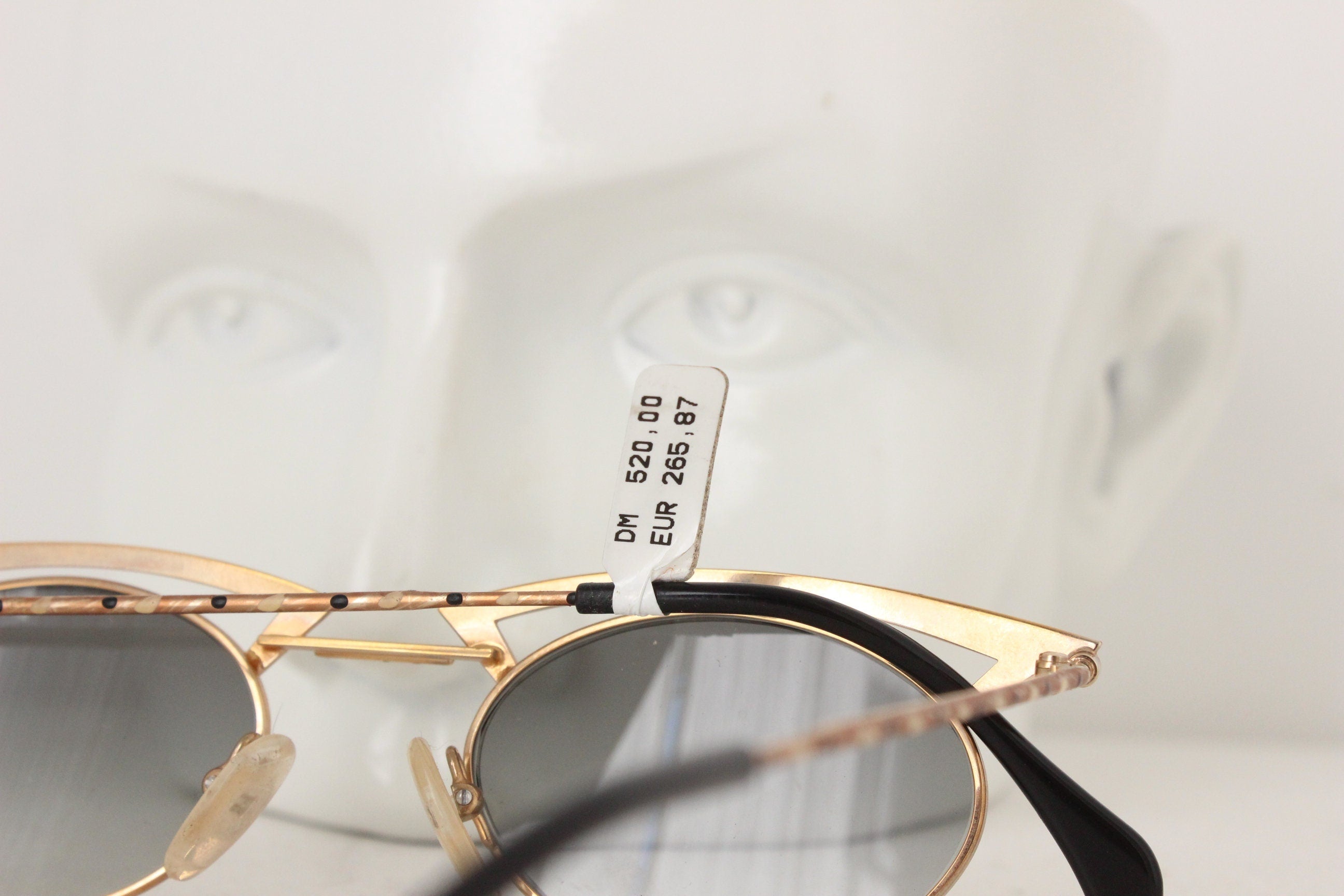 Phenomenal 1990s Work of Art, Hand Painted Italian Sunglasses by Bajazzo Lunettes