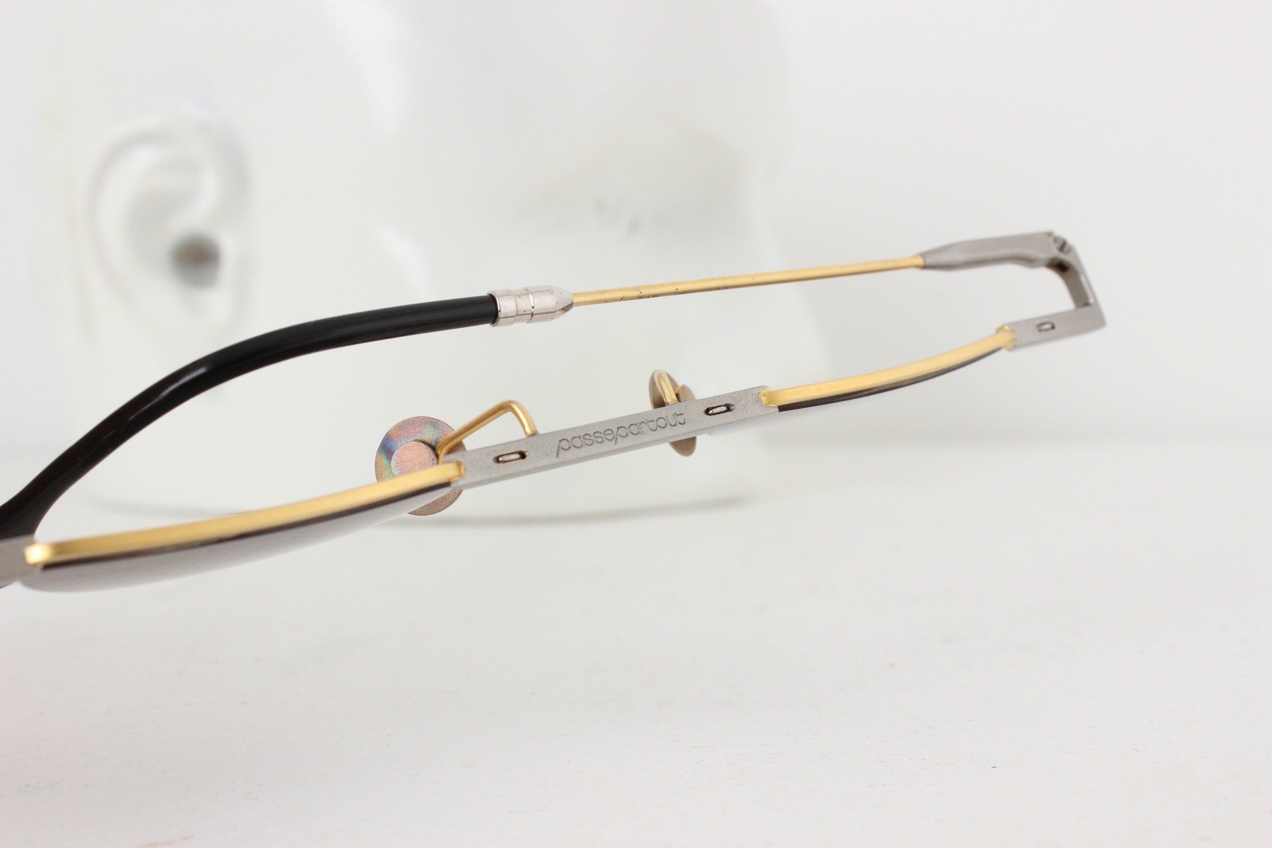 90s Passe Patout Slim Line Architectural Bahaus Sunglasses ~ Made in France