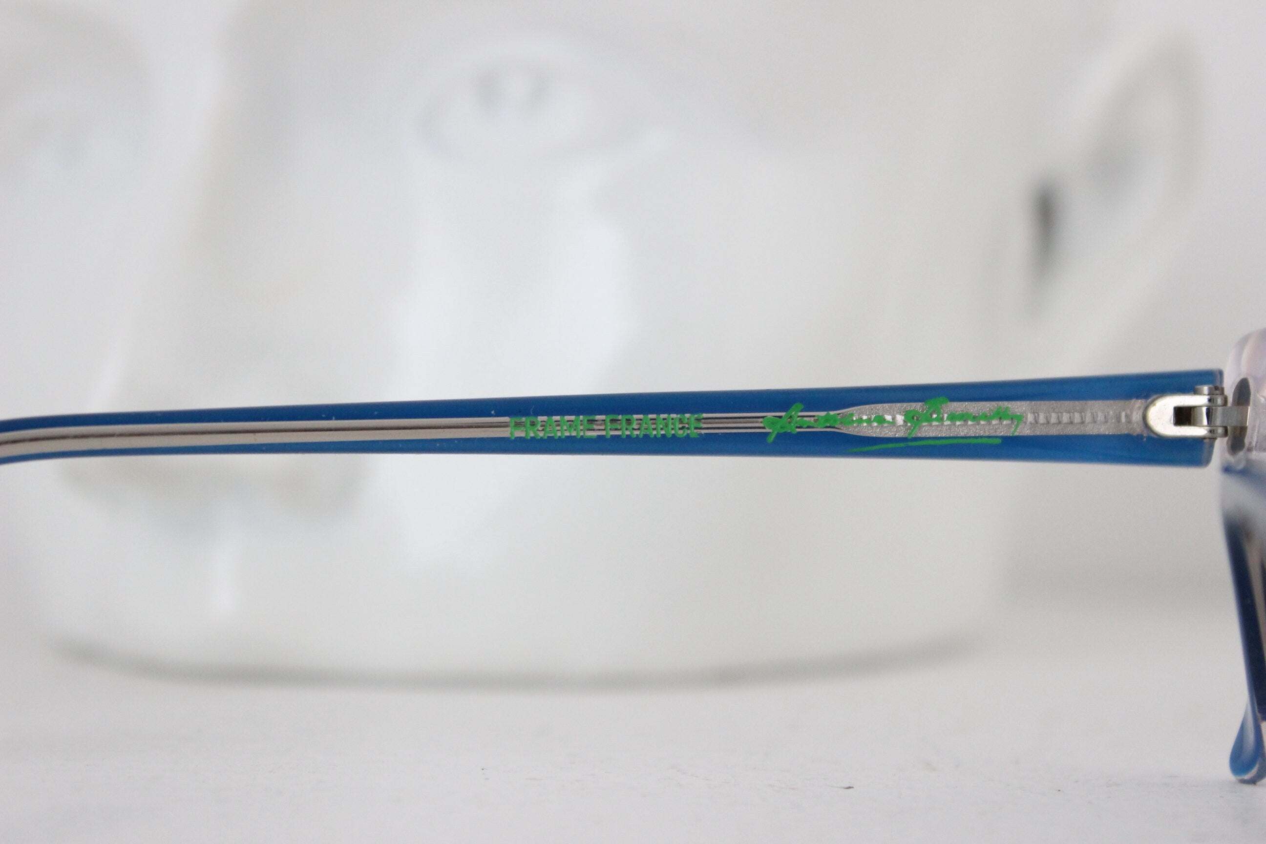 Wild 1980s French Vintage Blue Cat Eyes