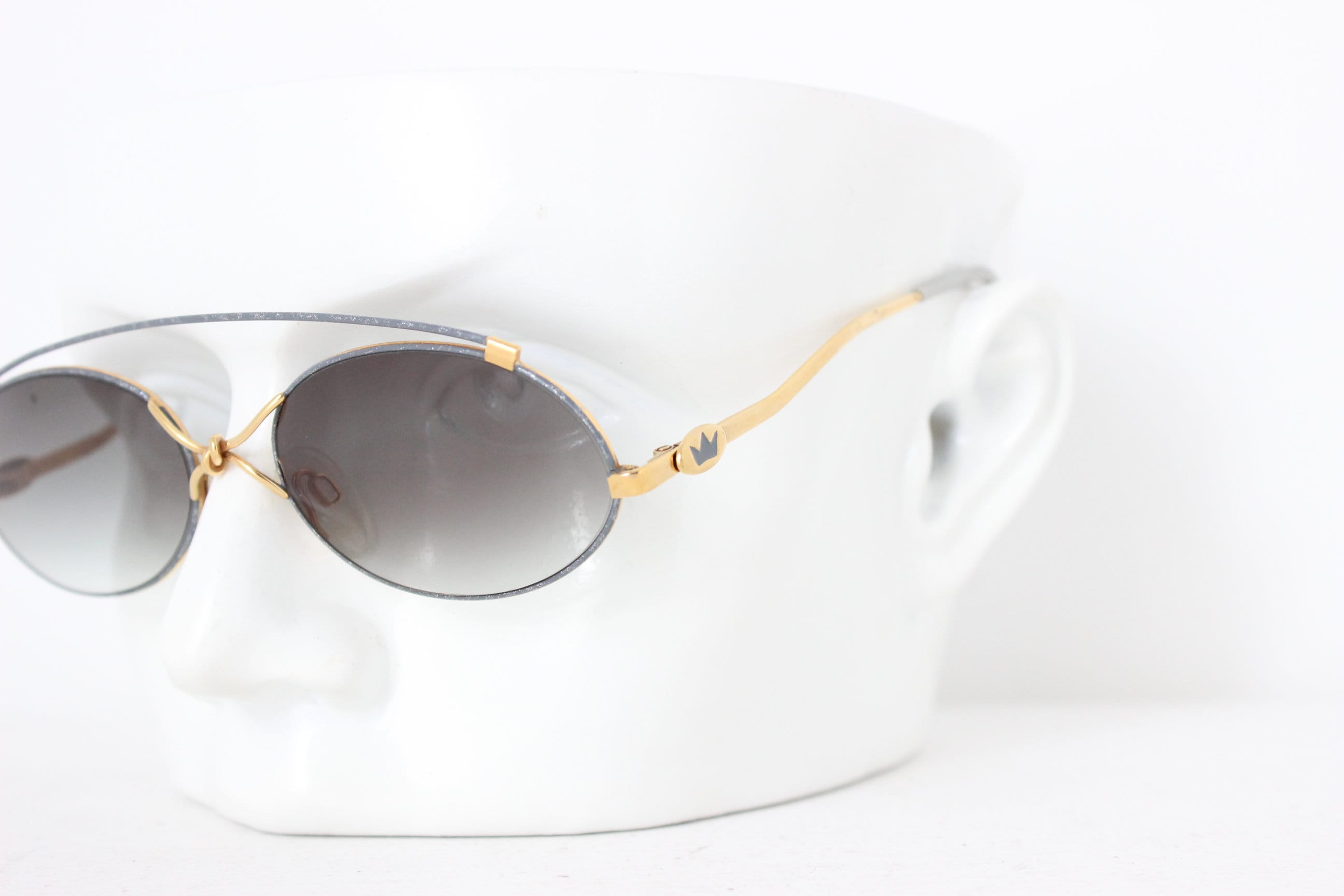 1980s Gold Plated Sculptural "Knot" Sunglasses ~ by MCS, Made in West Germany