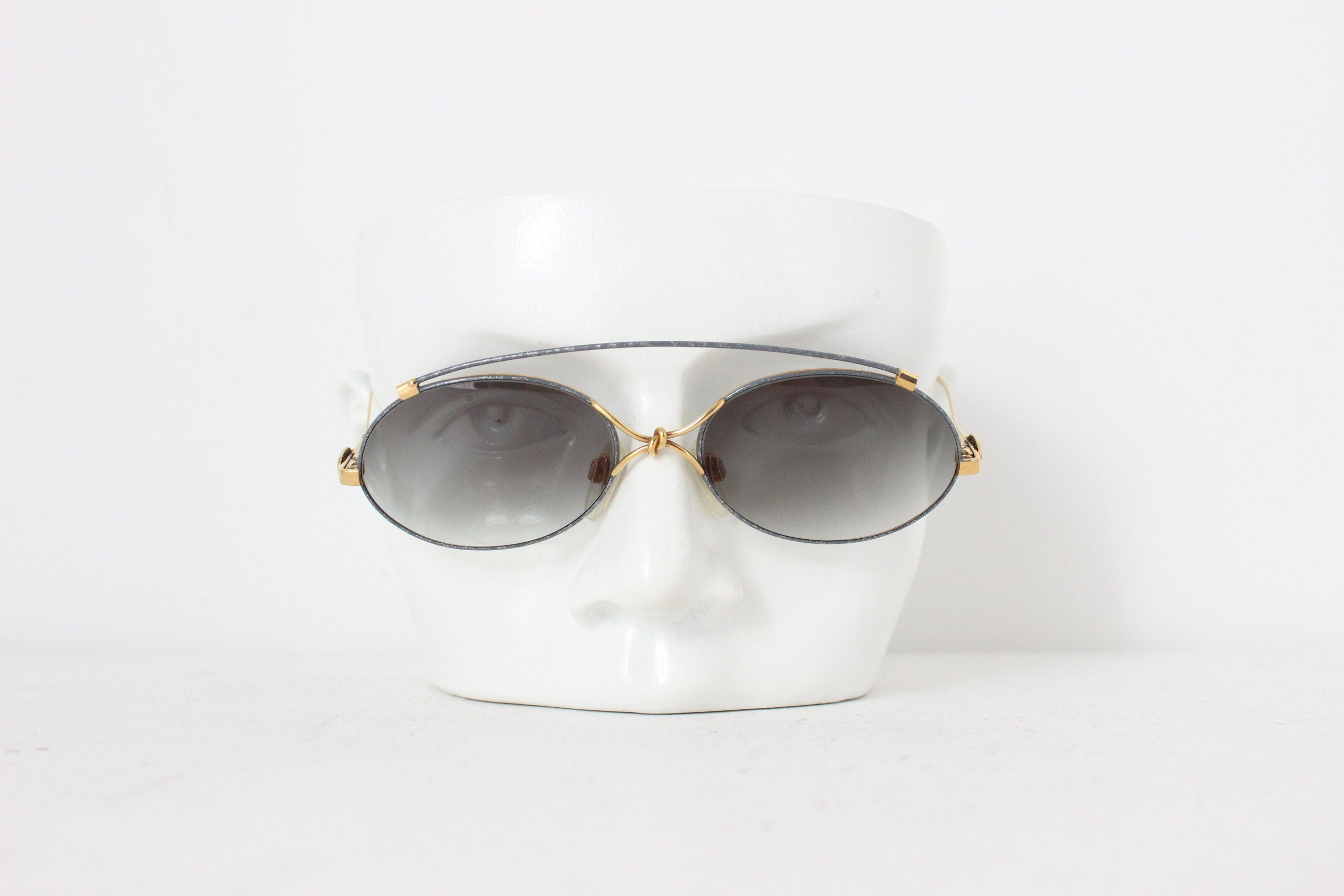 1980s Gold Plated Sculptural "Knot" Sunglasses ~ by MCS, Made in West Germany