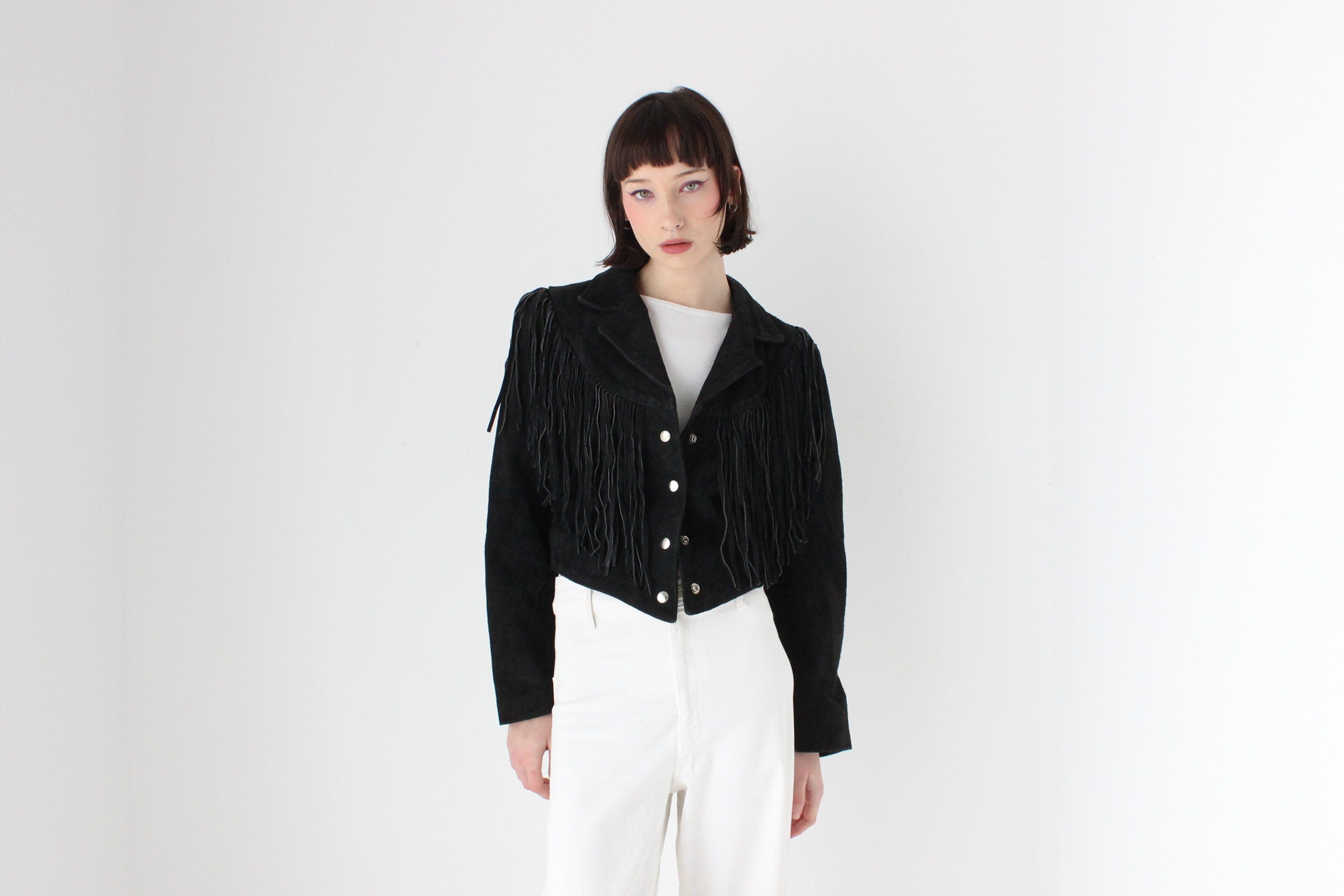 80s Suede Fringe Cowgirl Jacket