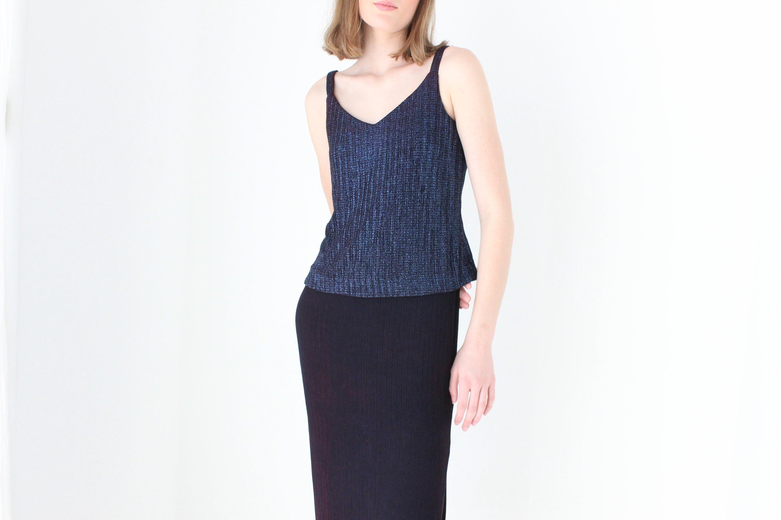 Slinky 90s Lurex Minimal Party Dress