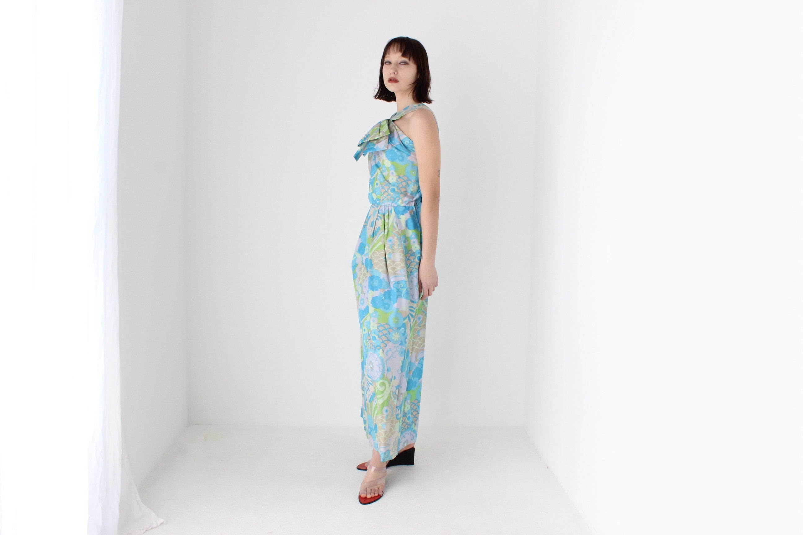 1960s Pure Silk Custom Made Cruise Dress