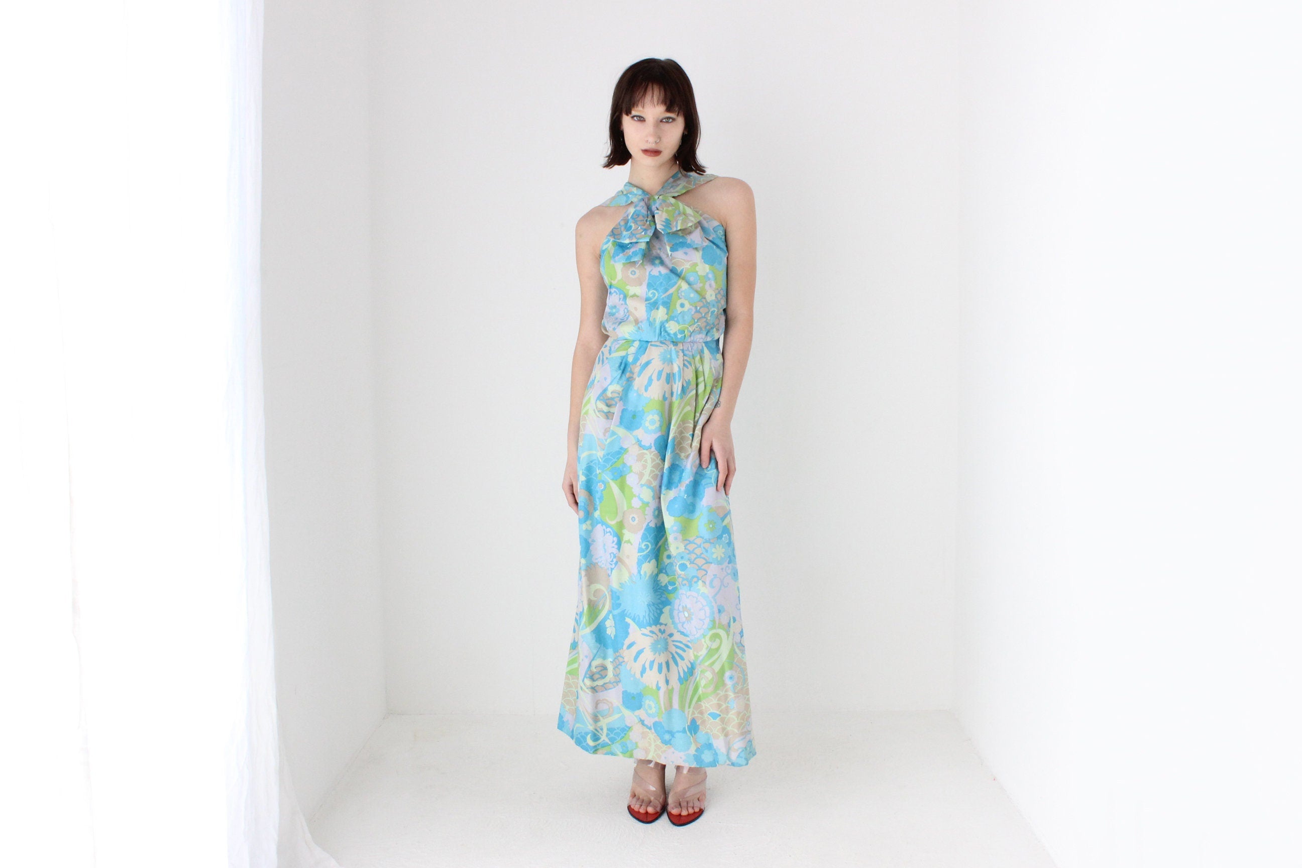 1960s Pure Silk Custom Made Cruise Dress